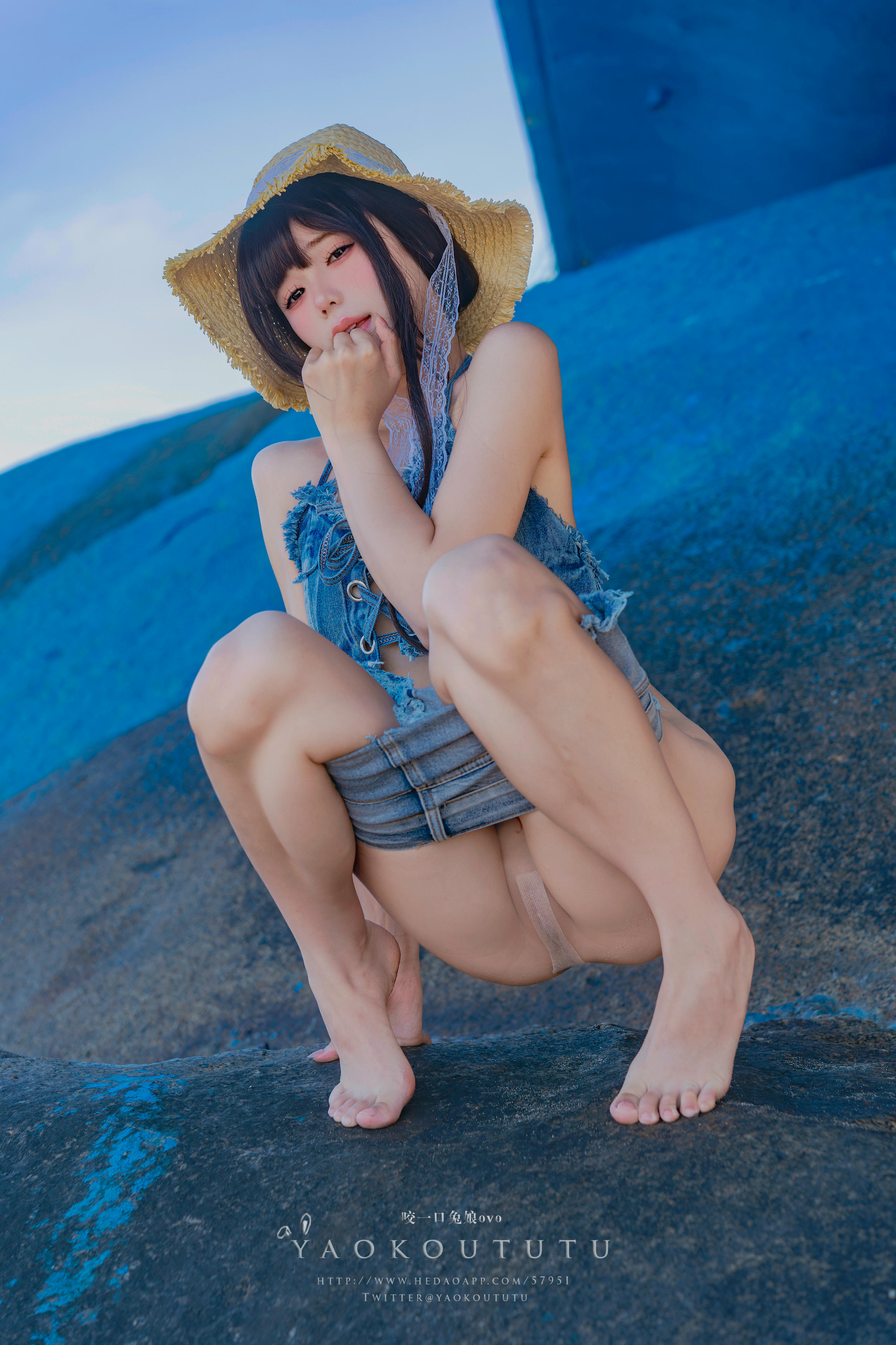 黏黏团子兔 NO.101 咬一口兔娘ovo『海の夏日』Shotgun [83P1V 1.44GB]_第4集