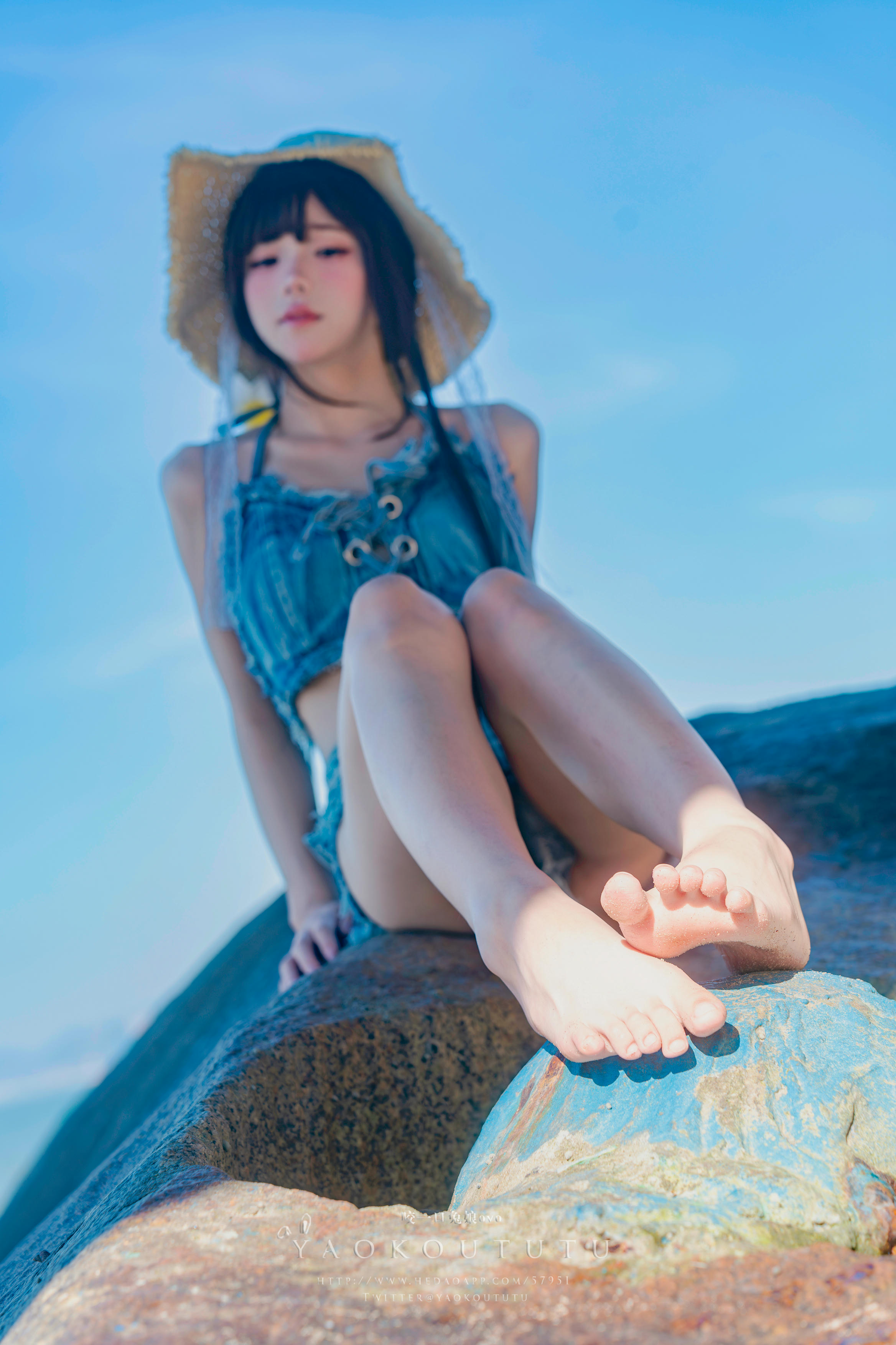 黏黏团子兔 NO.101 咬一口兔娘ovo『海の夏日』Shotgun [83P1V 1.44GB]_第4集