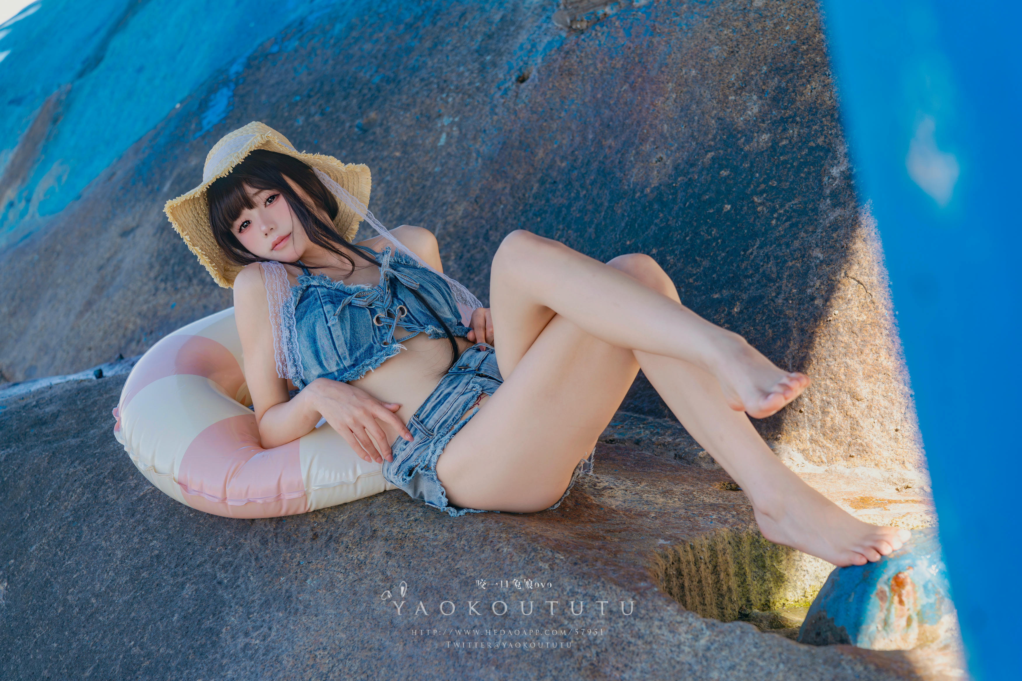 黏黏团子兔 NO.101 咬一口兔娘ovo『海の夏日』Shotgun [83P1V 1.44GB]_第5集