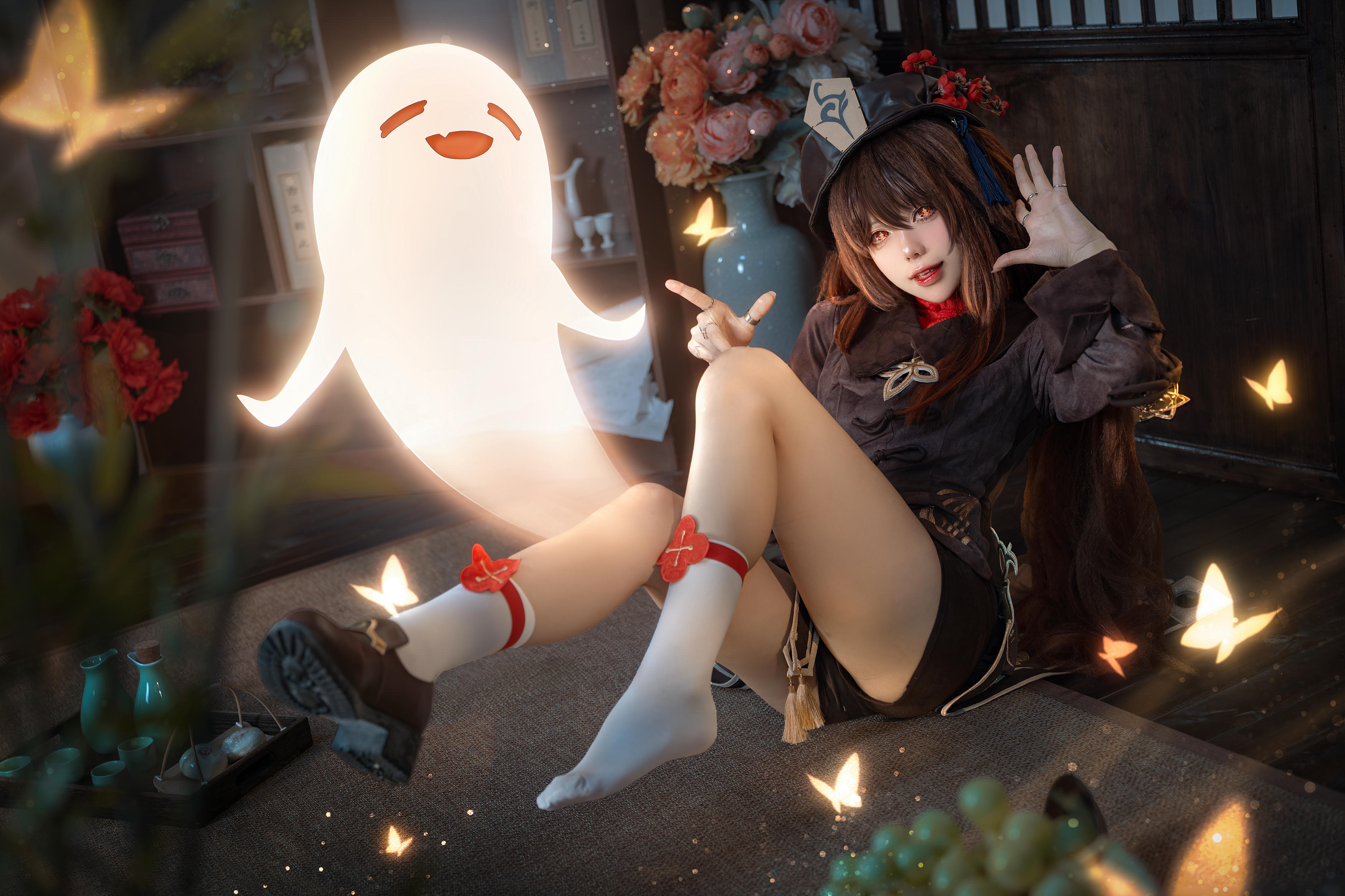 黏黏团子兔 NO.108 咬一口兔娘ovo 往生堂堂主胡桃&ミチノチモシーキミノキモチ [66P1V-1.51G]_第1集