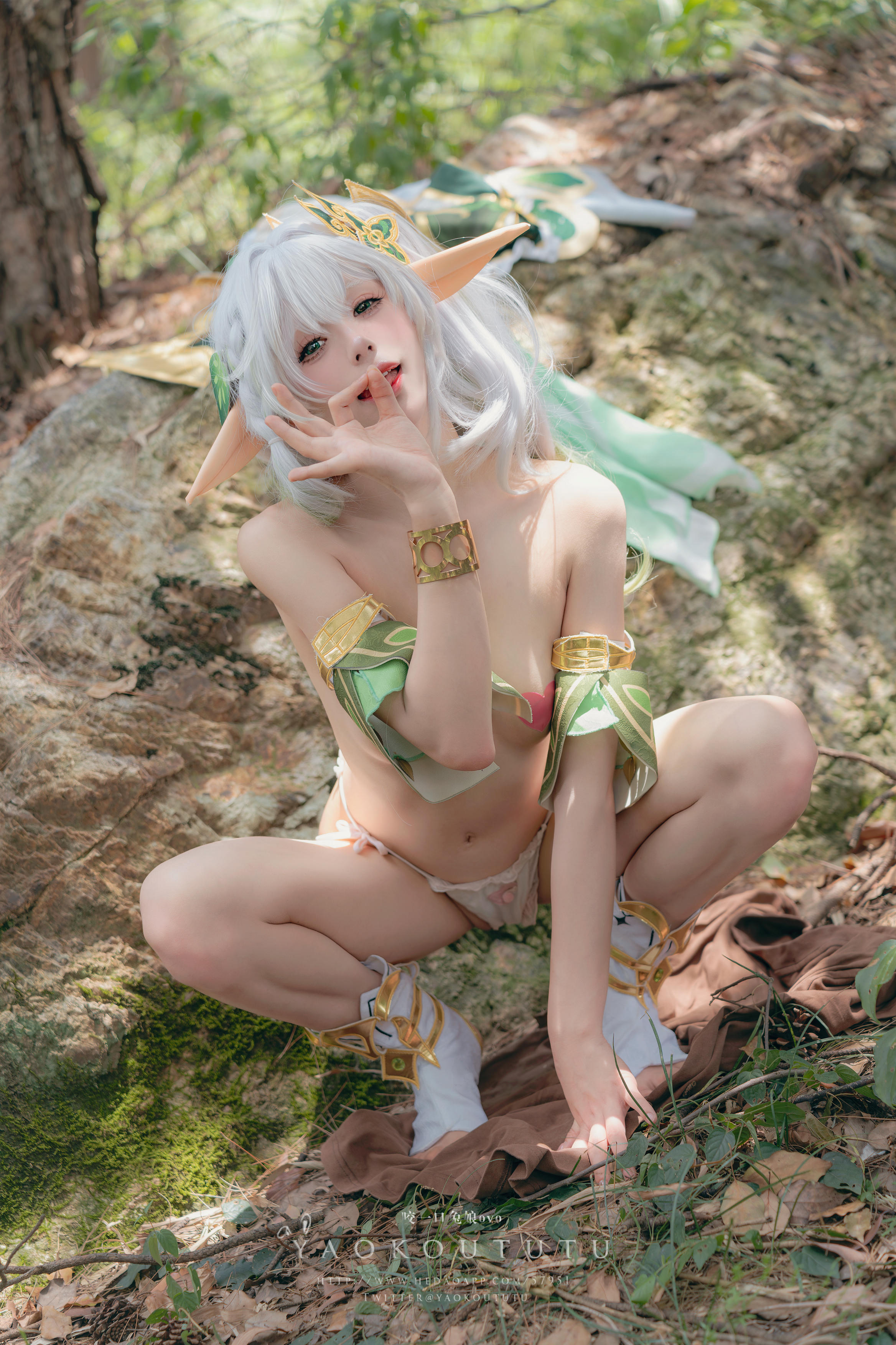 黏黏团子兔 NO.109 咬一口兔娘ovo 万年萝莉纳西妲&0.2s [65P1V-1.32G]_第4集