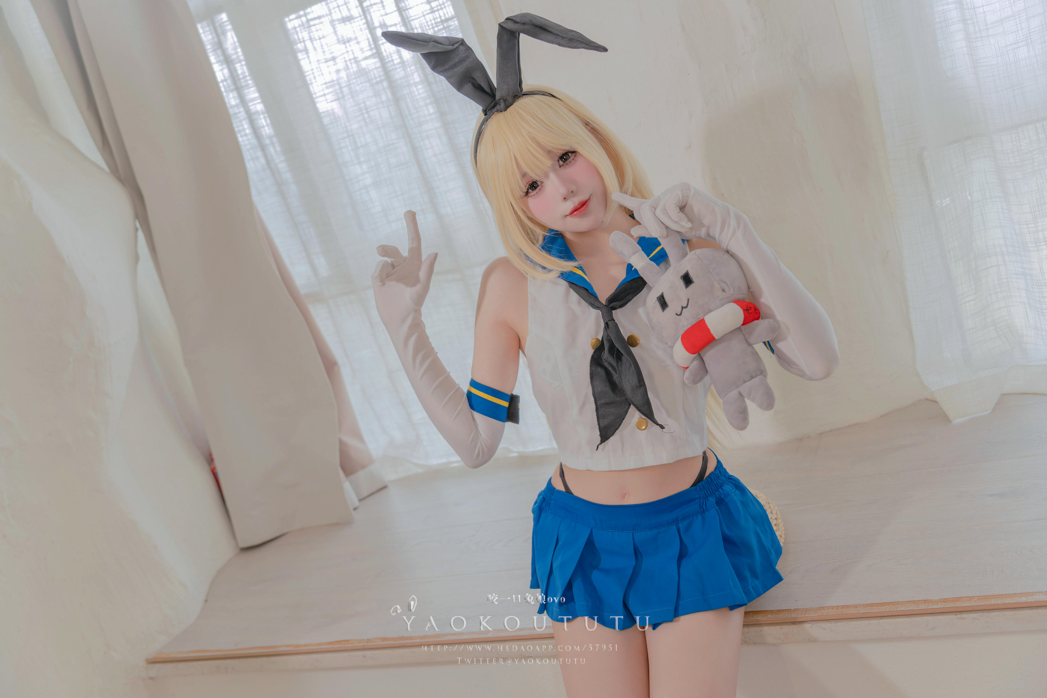 黏黏团子兔 NO.113 咬一口兔娘ovo 十月订阅『岛风的修整』Twice [74P1V 1.35GB]_第1集