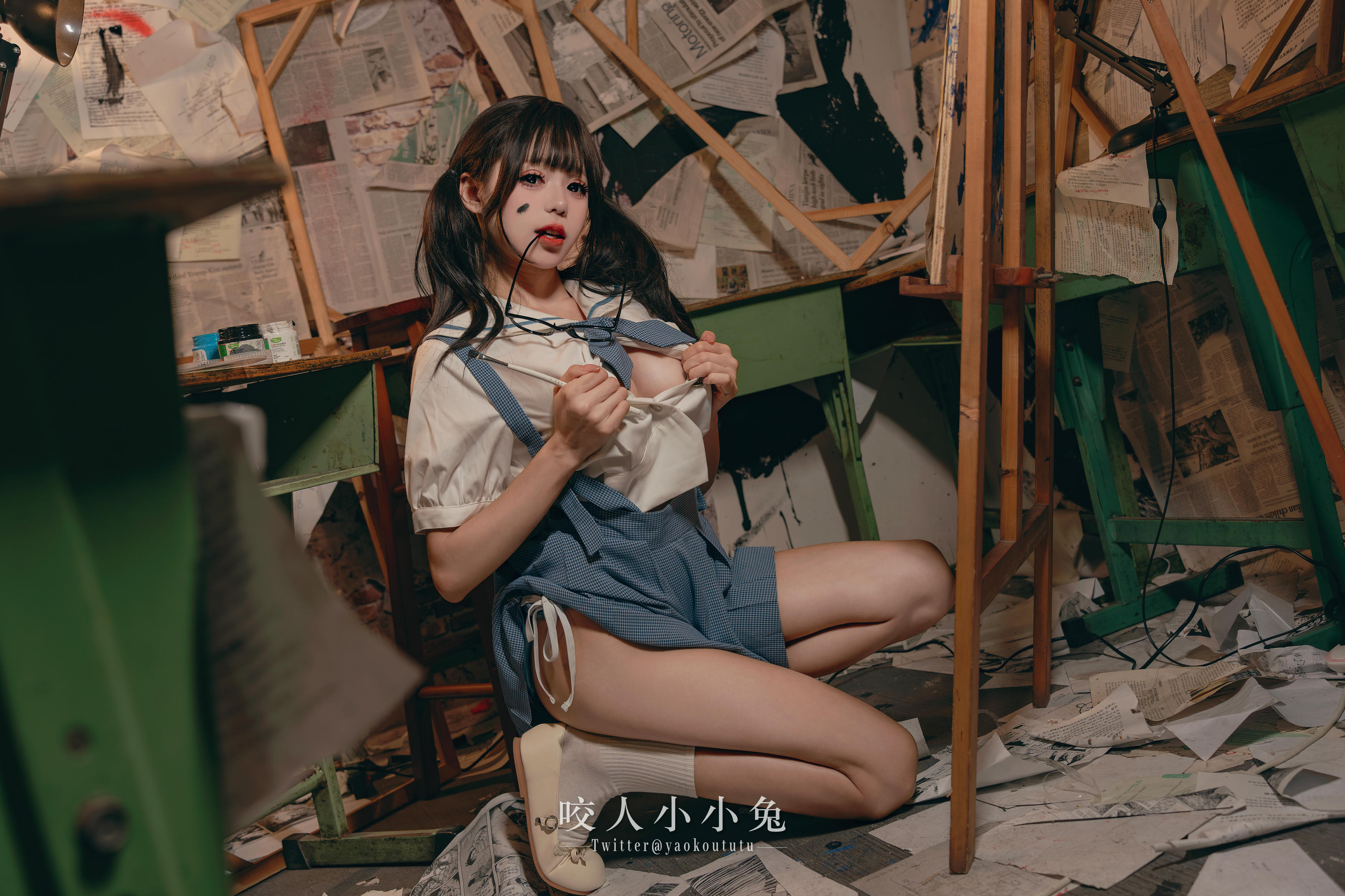 黏黏团子兔 NO.119 咬人小小兔 未成名画作&B+WITH+U [71P1V-1.62G]_第1集