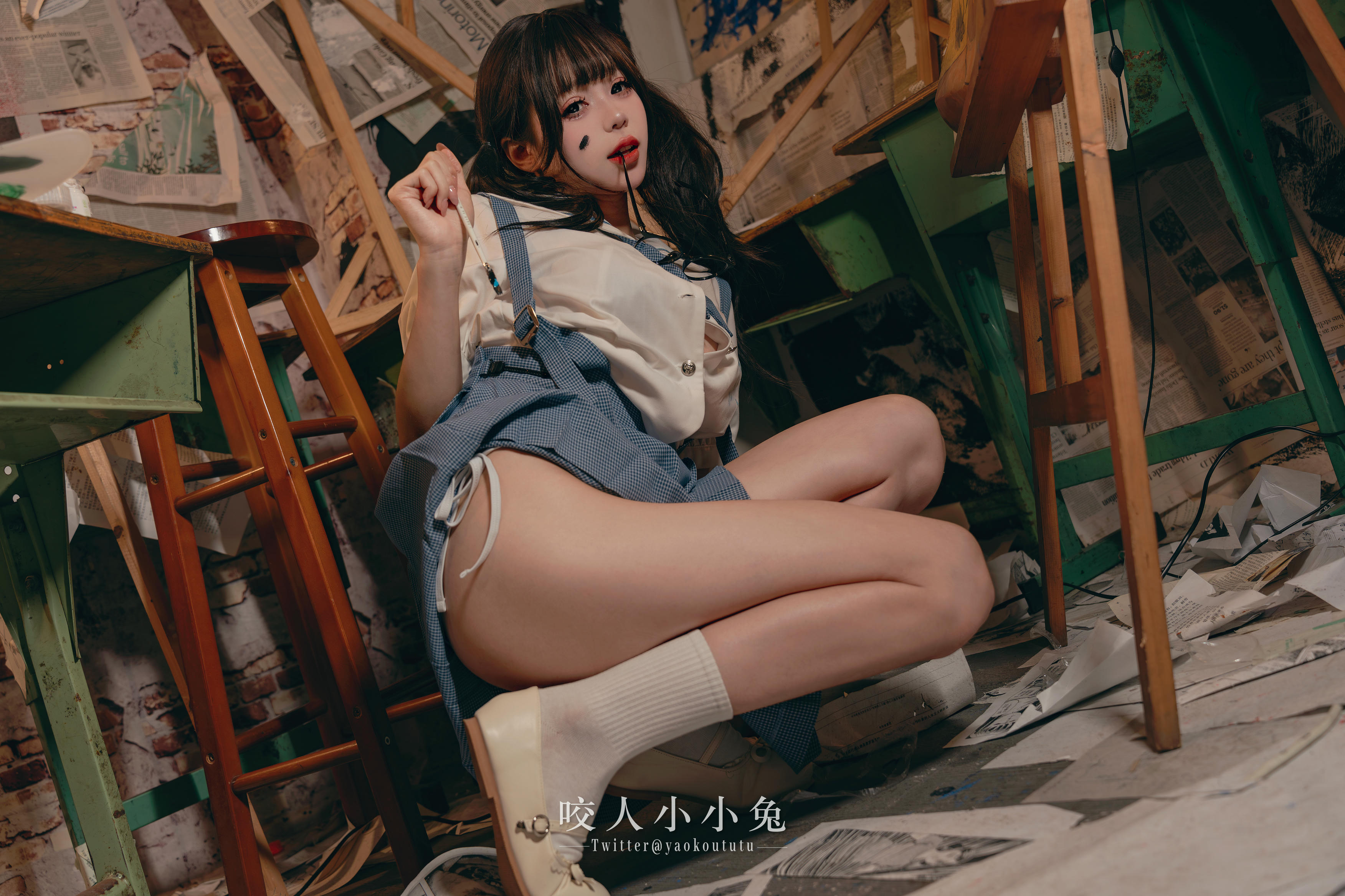 黏黏团子兔 NO.119 咬人小小兔 未成名画作&B+WITH+U [71P1V-1.62G]_第1集