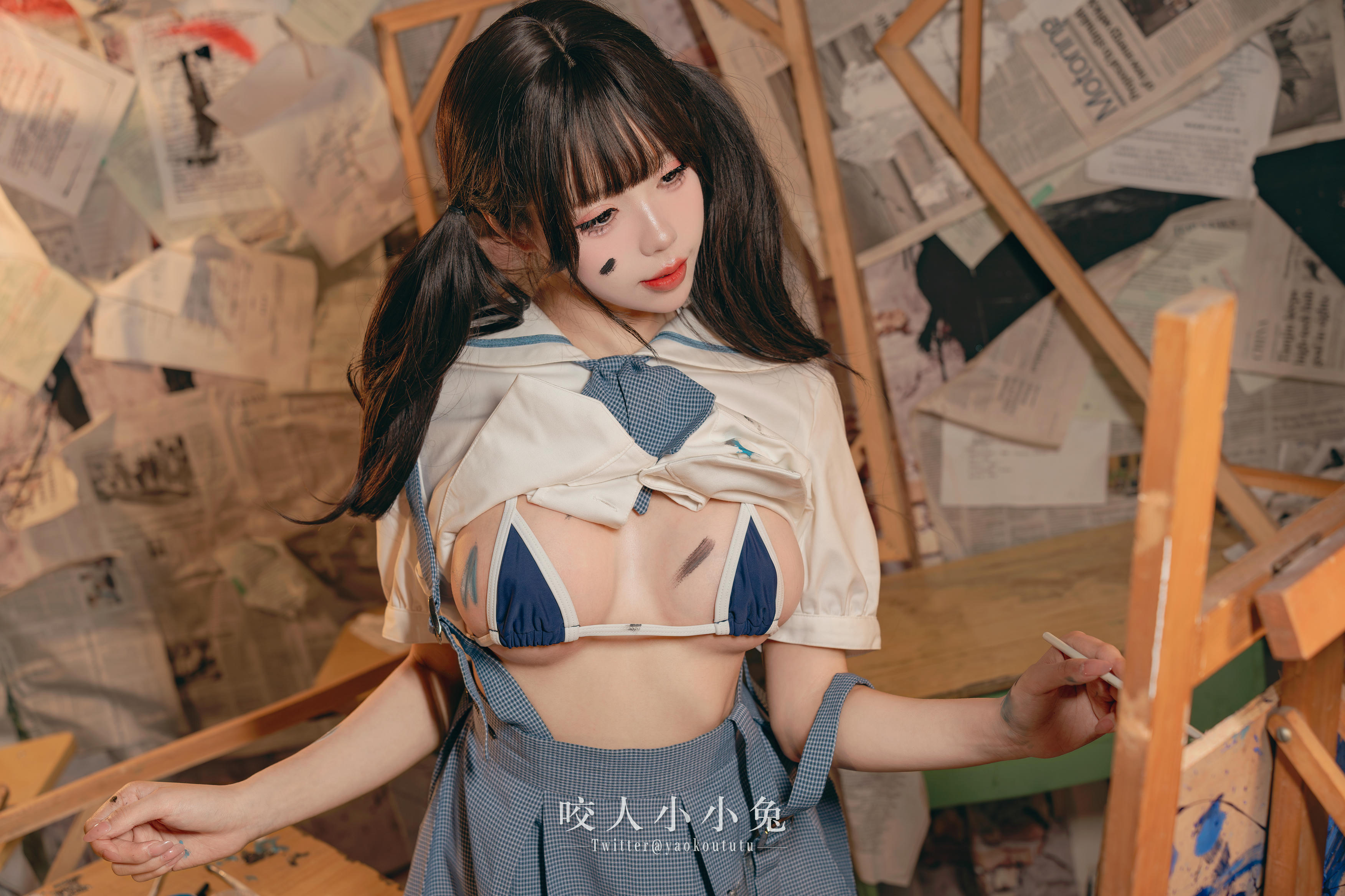 黏黏团子兔 NO.119 咬人小小兔 未成名画作&B+WITH+U [71P1V-1.62G]_第2集