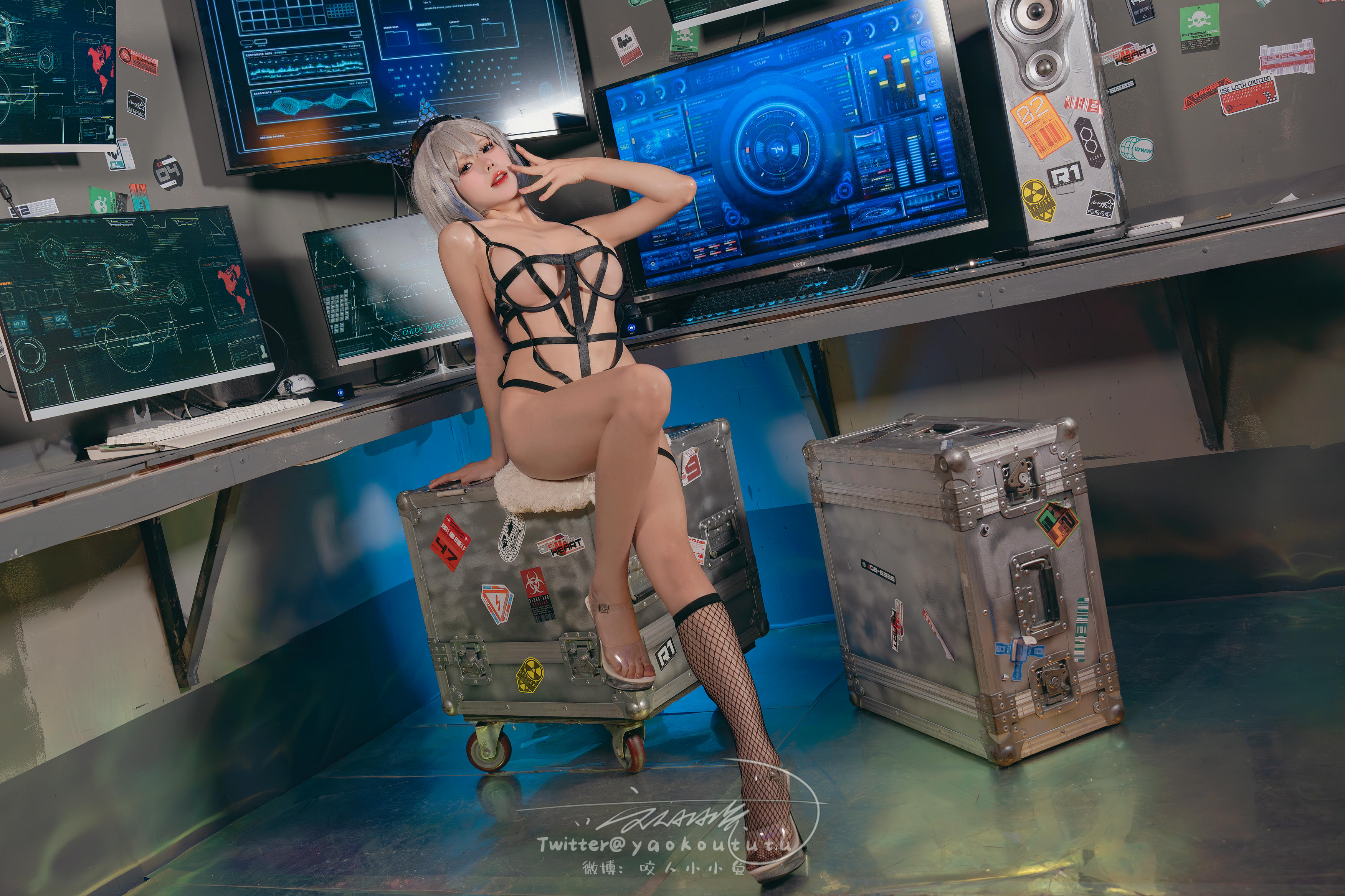 黏黏团子兔 NO.132 咬人小小兔 2401月作品『崩铁·银狼』 Gentleman [71P1V 1.44GB]_第3集