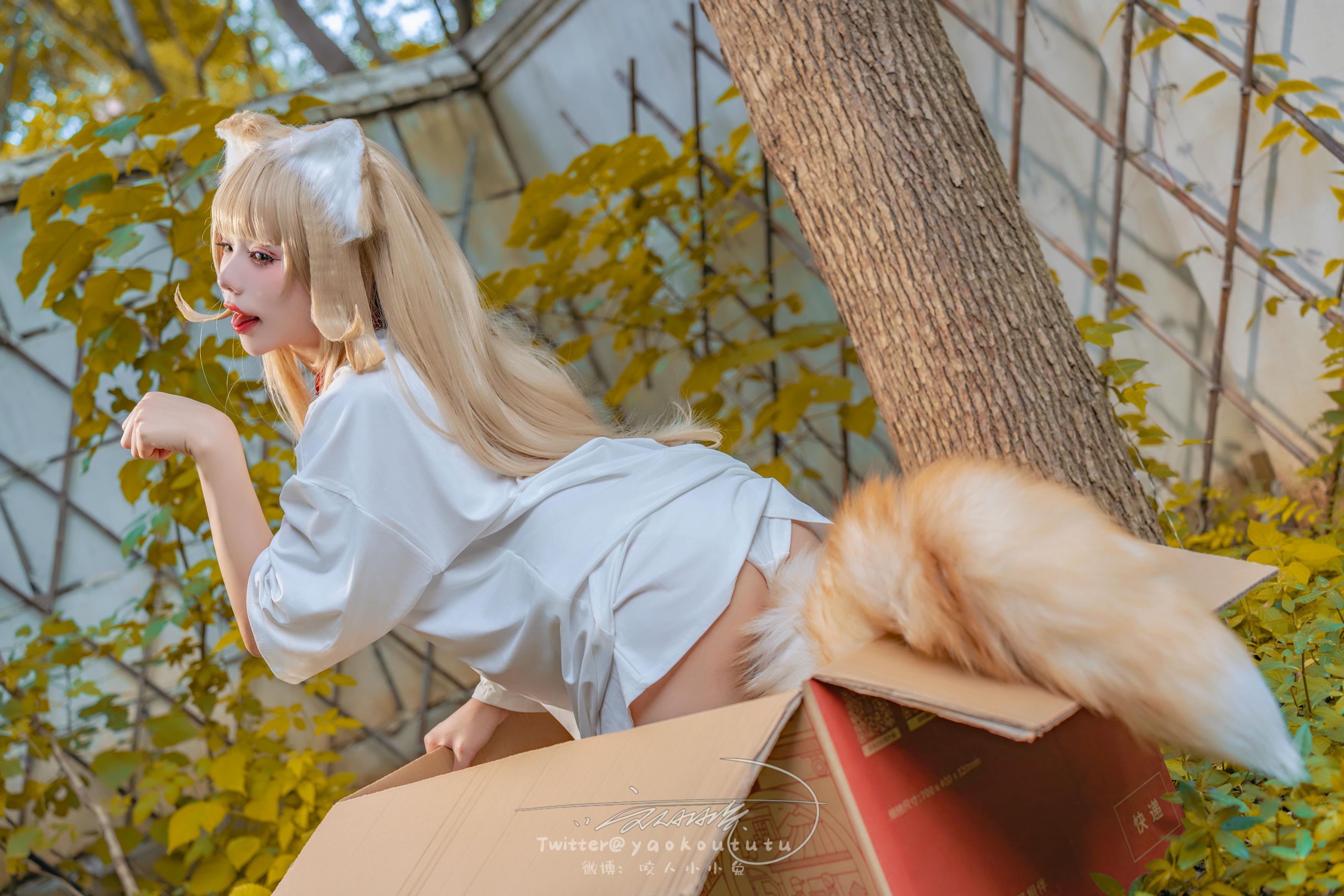 黏黏团子兔 NO.136 咬人小小兔 2401月作品『捡到一只黄豆粉』UNI [75P+1V 1.51GB]_第1集