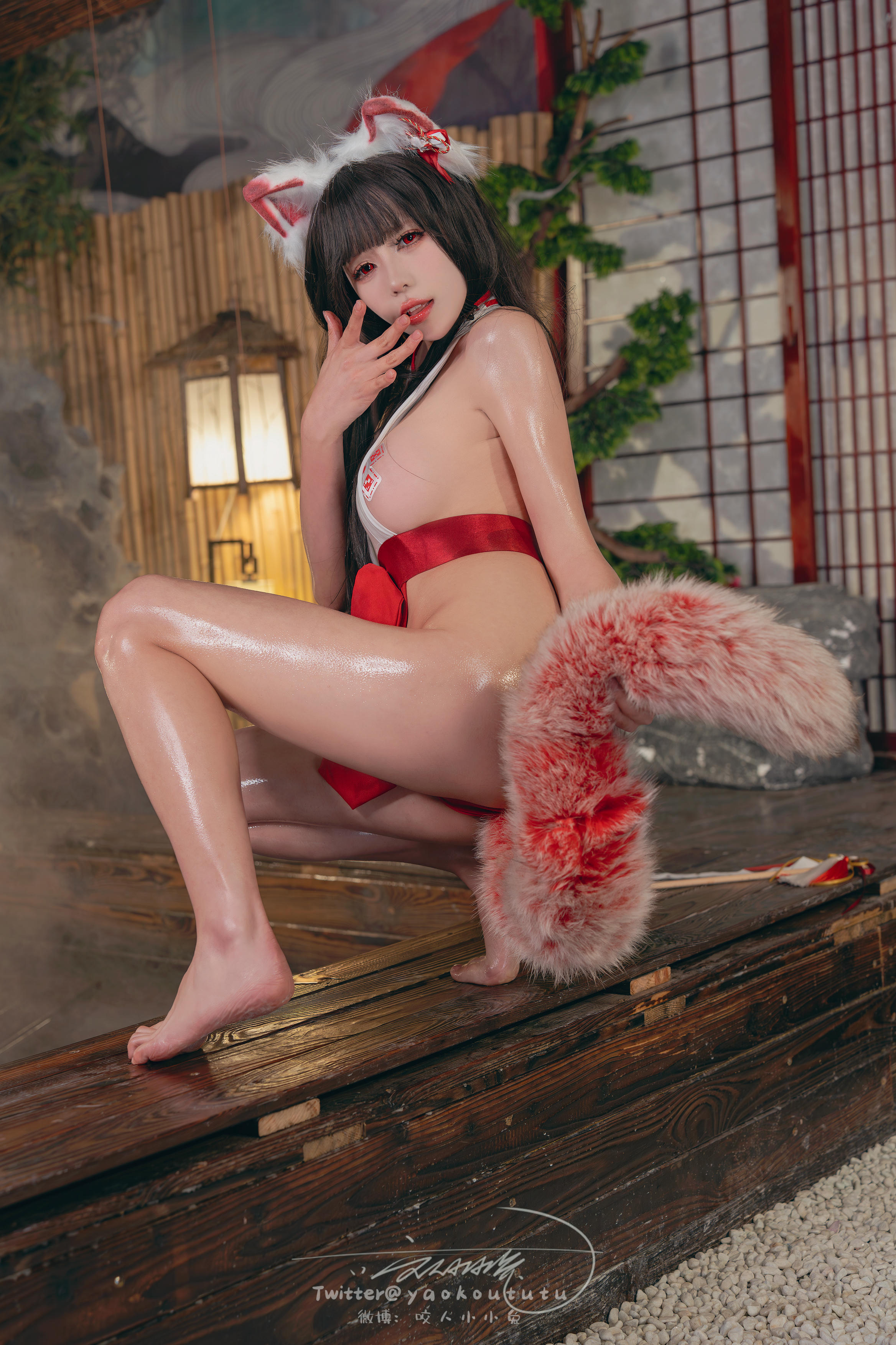 黏黏团子兔 NO.138 咬人小小兔 2402月作品『狐之灵梦』Roly Poly [70P+2V 1.63GB]_第2集