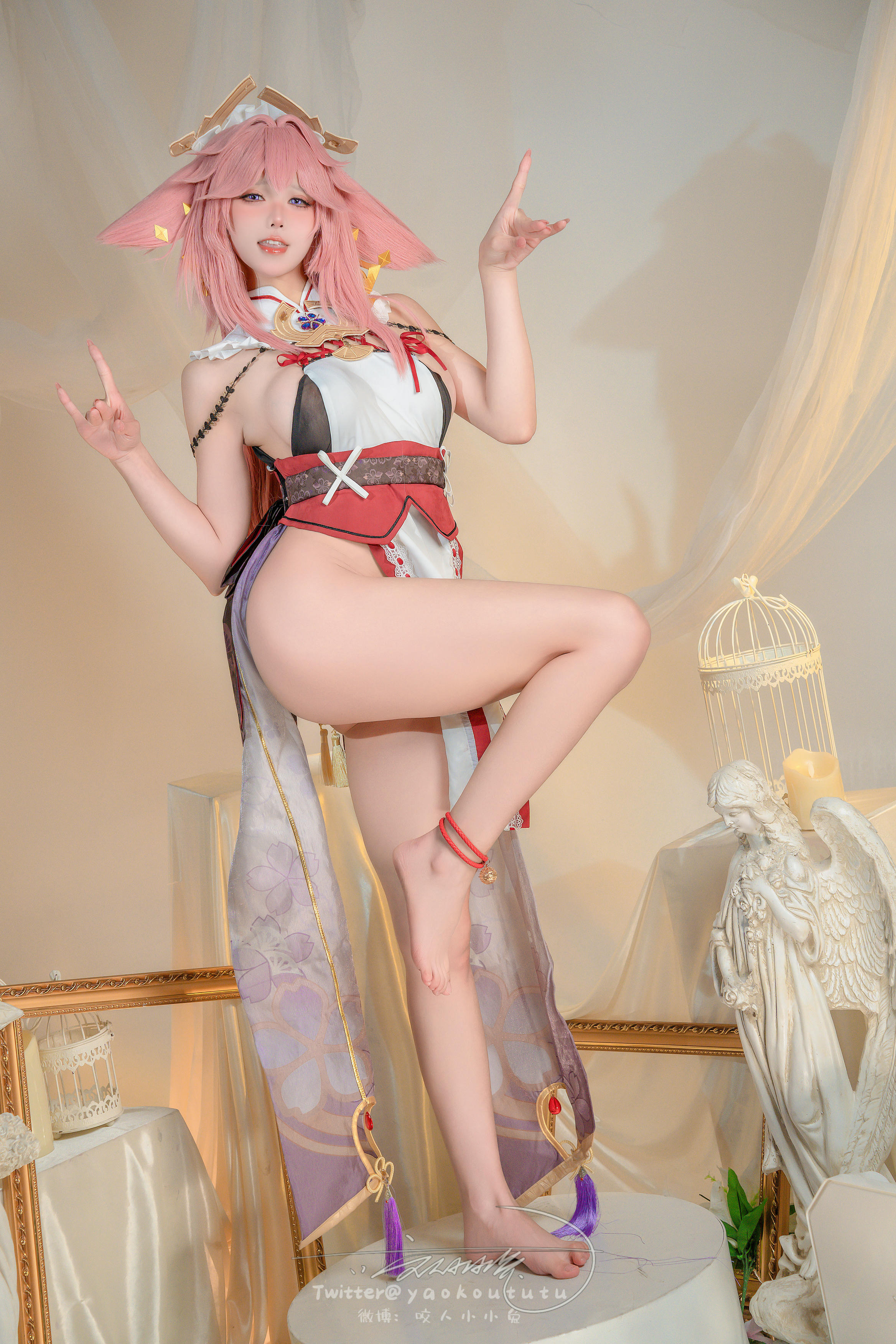 黏黏团子兔 NO.141 咬人小小兔 2402月作品『春江水暖  神子贺岁』大摆锤 [84P+1V 1.62GB]_第3集