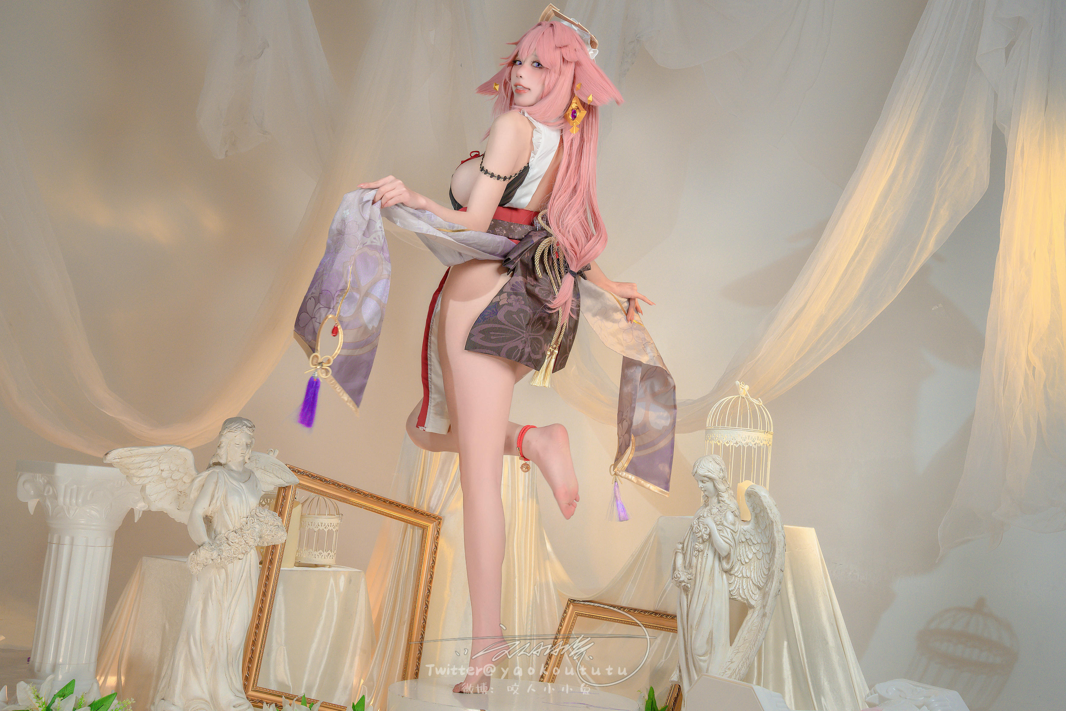 黏黏团子兔 NO.141 咬人小小兔 2402月作品『春江水暖  神子贺岁』大摆锤 [84P+1V 1.62GB]_第3集