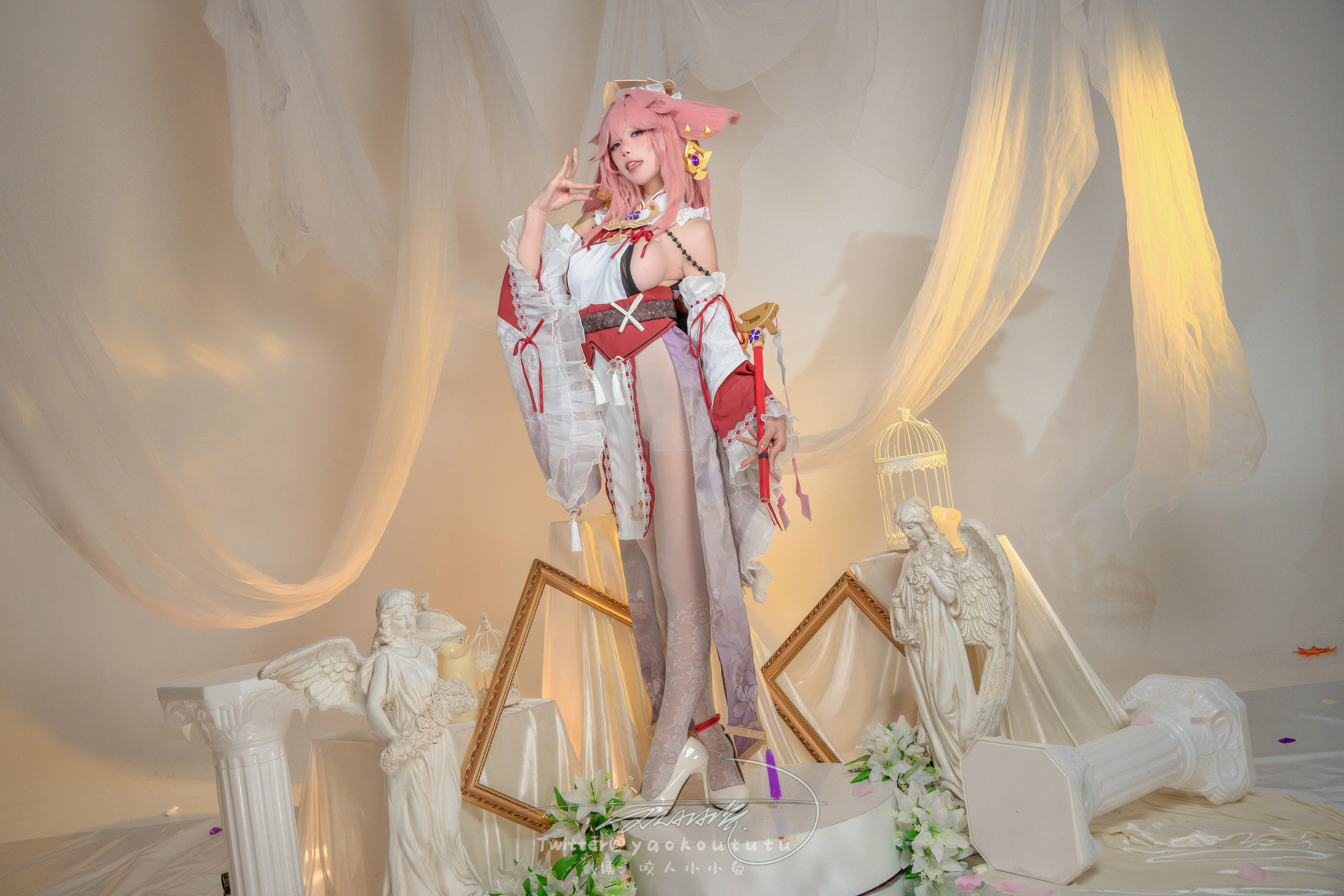 黏黏团子兔 NO.141 咬人小小兔 2402月作品『春江水暖  神子贺岁』大摆锤 [84P+1V 1.62GB]_第1集