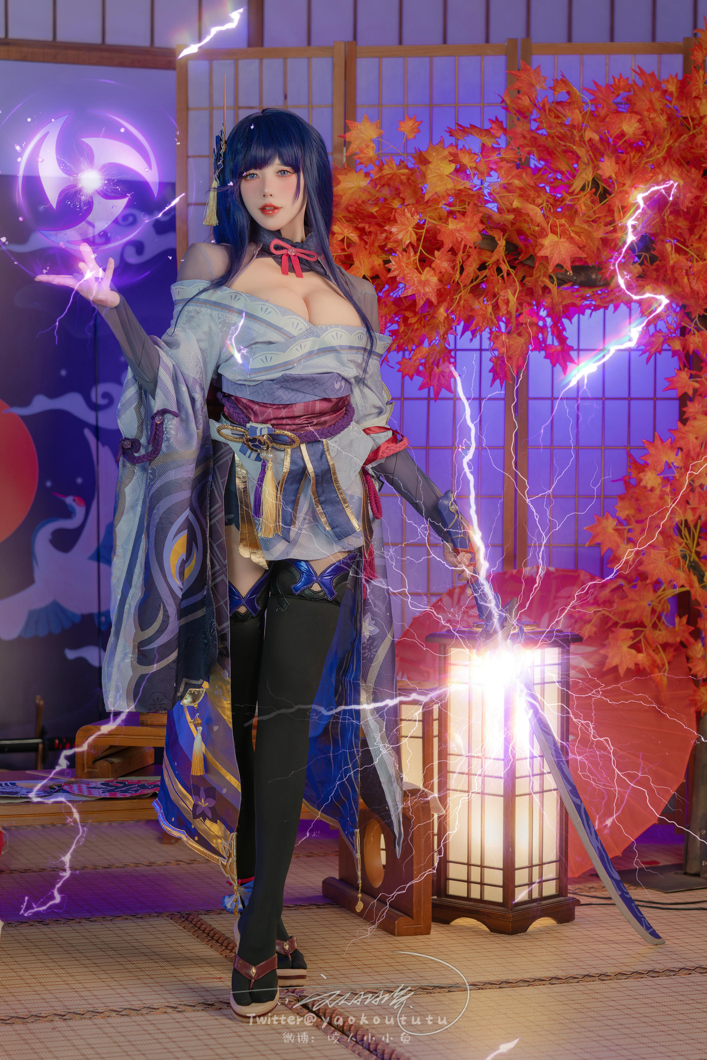 黏黏团子兔 NO.144 咬人小小兔(咬一口兔娘) 2403月作品 原神雷电将军 [76P1V-1.43G]_第1集