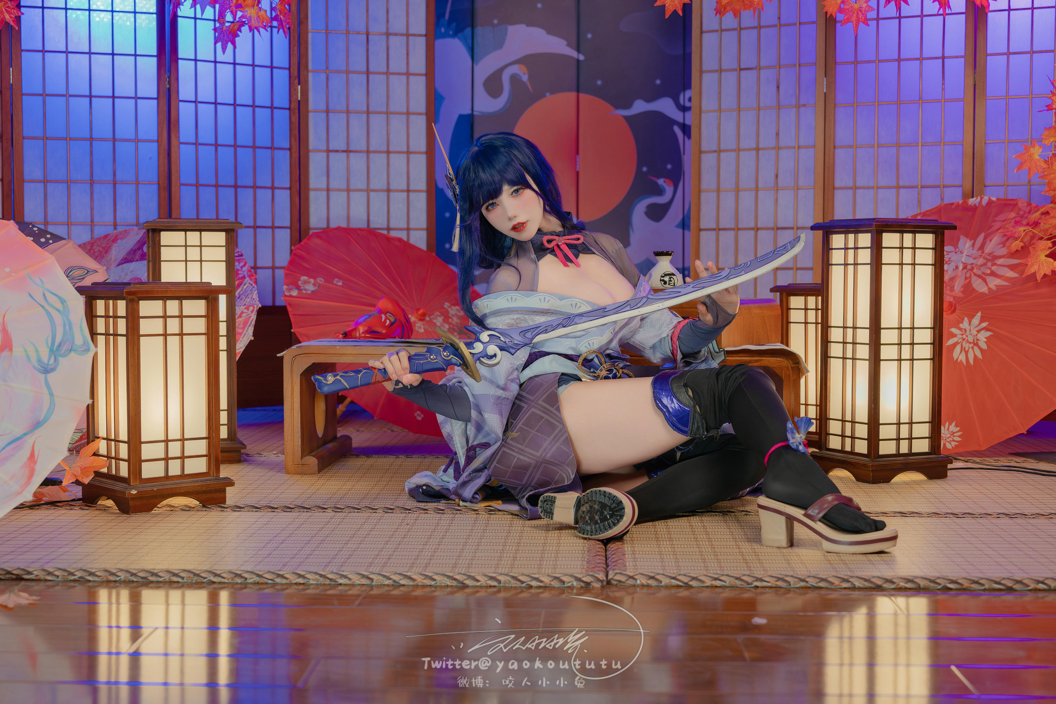 黏黏团子兔 NO.144 咬人小小兔(咬一口兔娘) 2403月作品 原神雷电将军 [76P1V-1.43G]_第1集