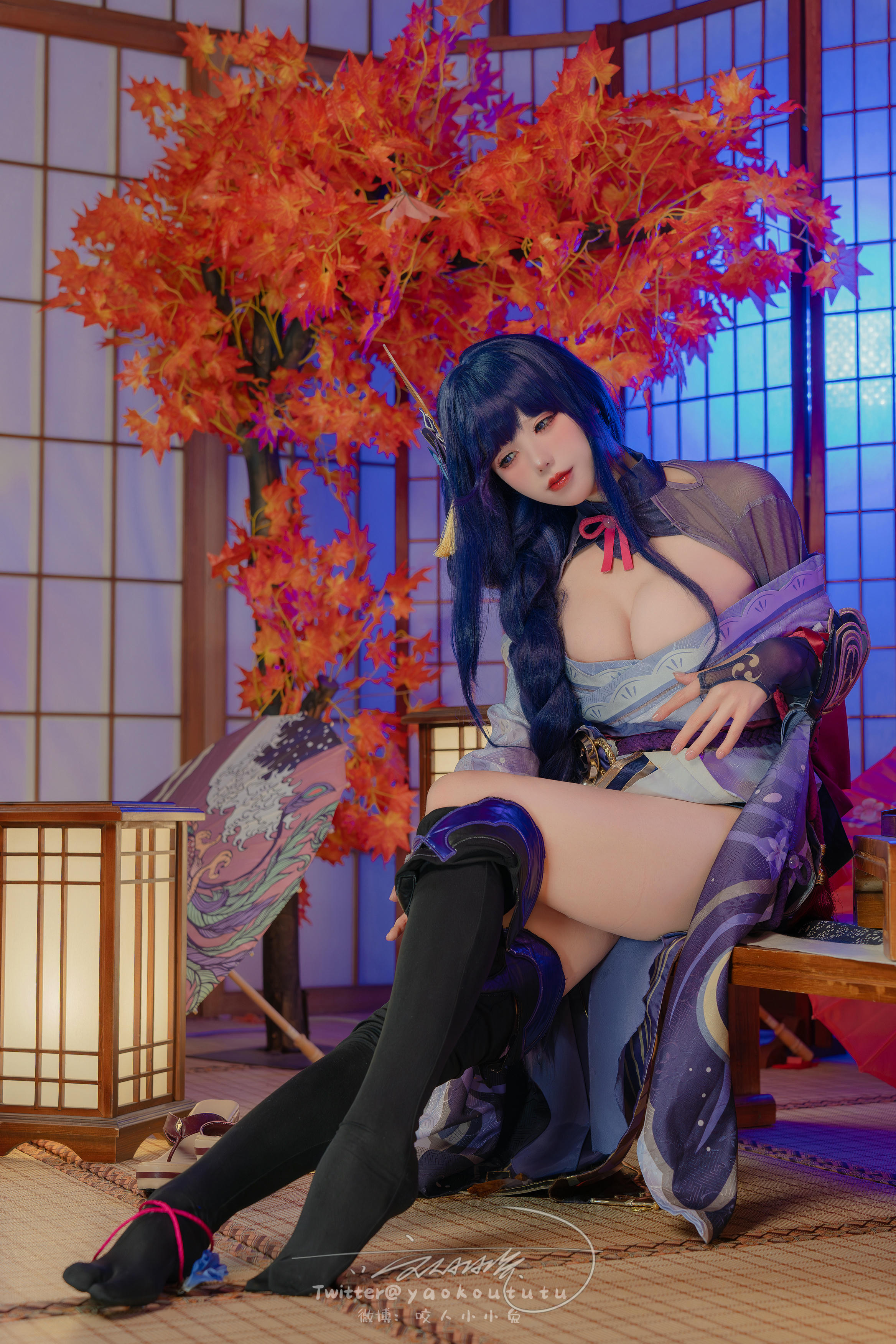 黏黏团子兔 NO.144 咬人小小兔(咬一口兔娘) 2403月作品 原神雷电将军 [76P1V-1.43G]_第2集