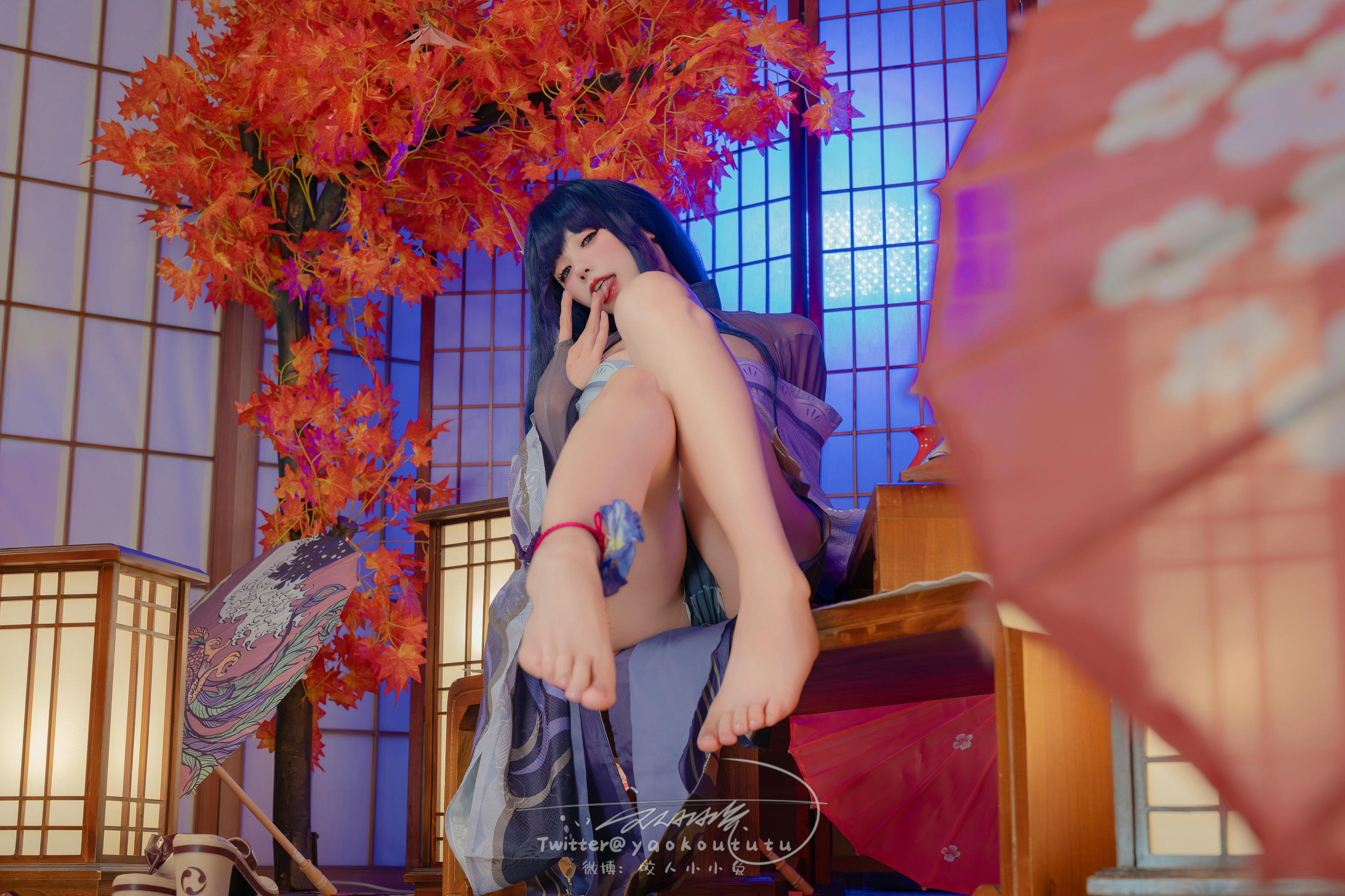 黏黏团子兔 NO.144 咬人小小兔(咬一口兔娘) 2403月作品 原神雷电将军 [76P1V-1.43G]_第2集