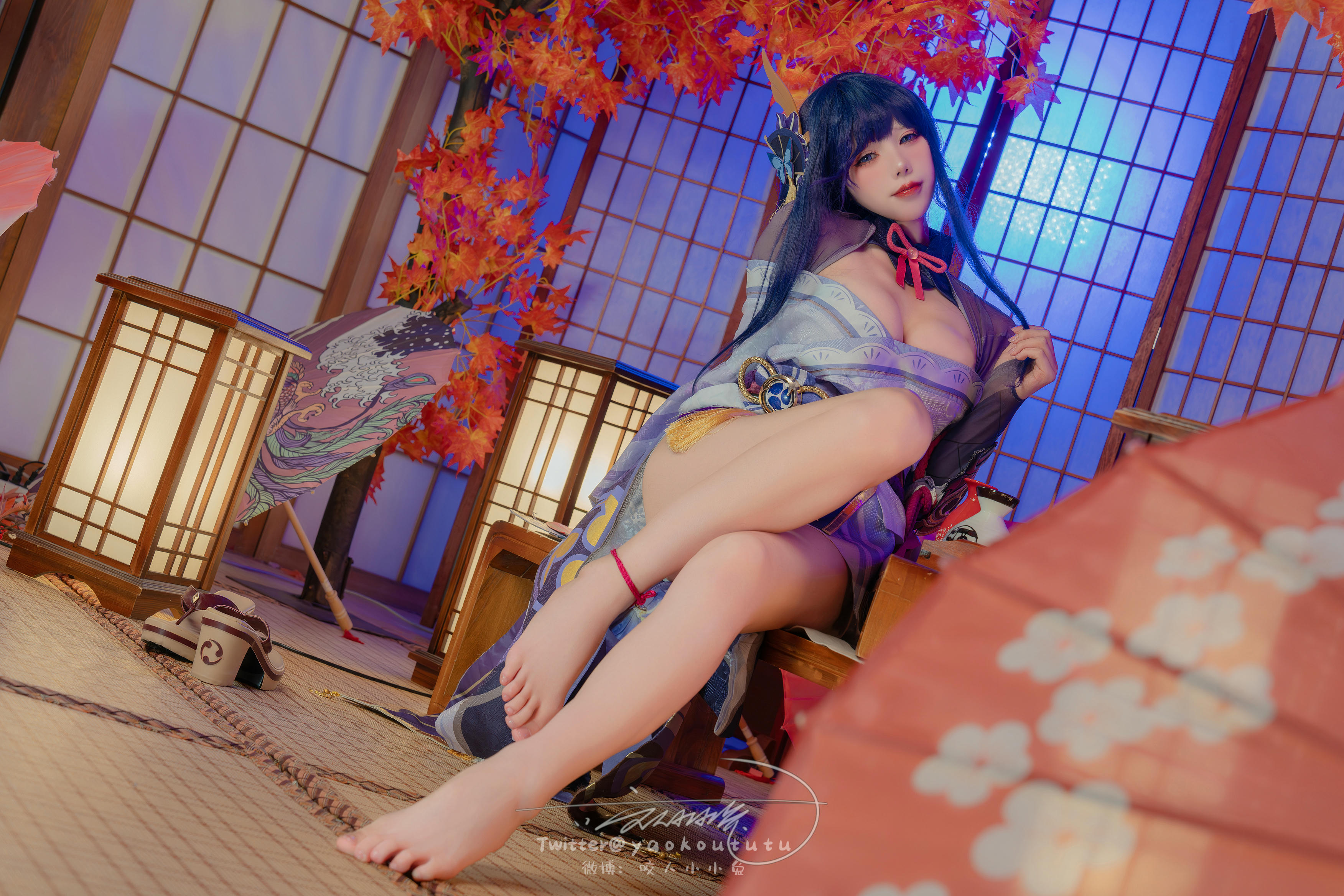 黏黏团子兔 NO.144 咬人小小兔(咬一口兔娘) 2403月作品 原神雷电将军 [76P1V-1.43G]_第2集