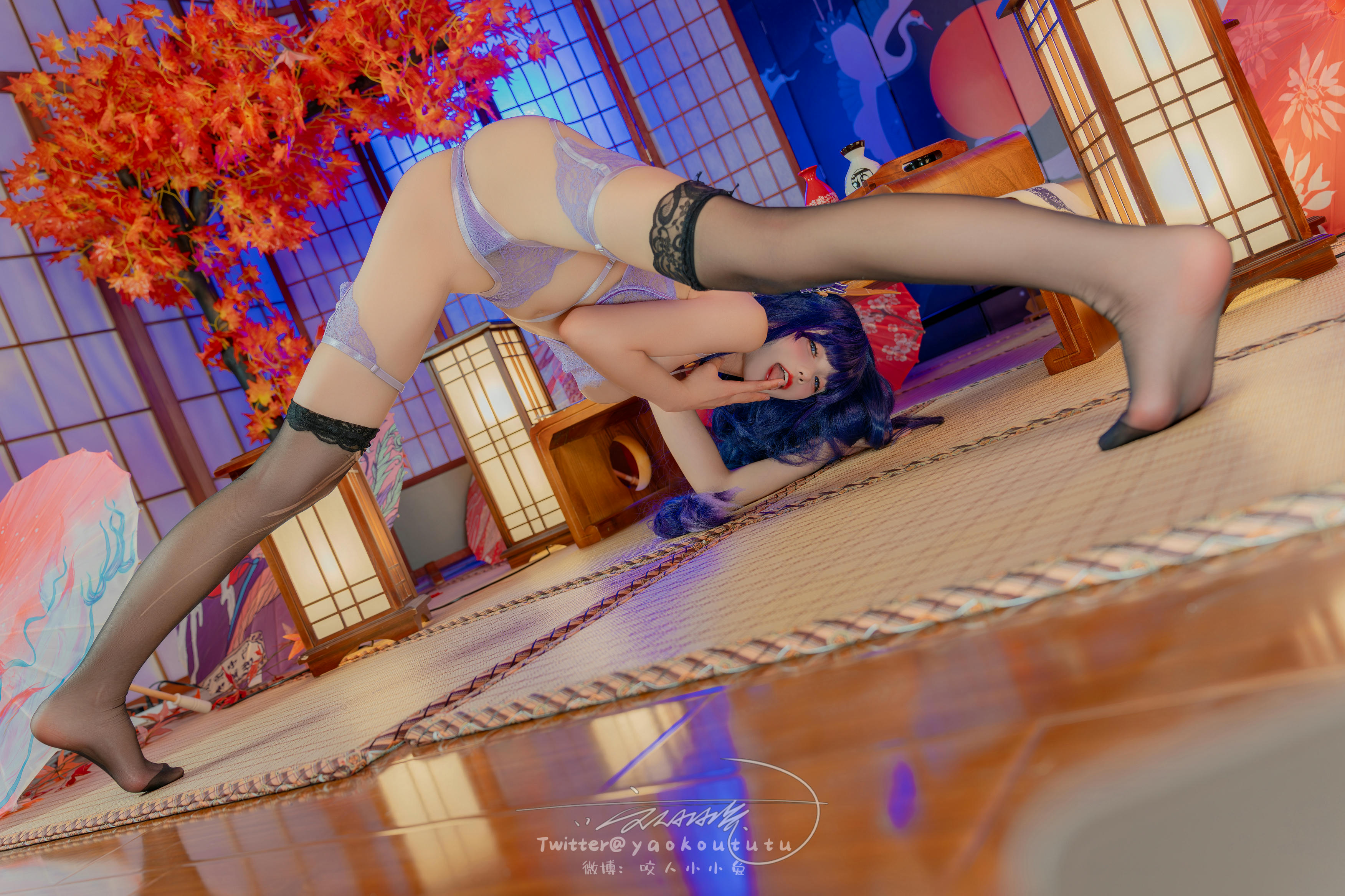 黏黏团子兔 NO.144 咬人小小兔(咬一口兔娘) 2403月作品 原神雷电将军 [76P1V-1.43G]_第3集