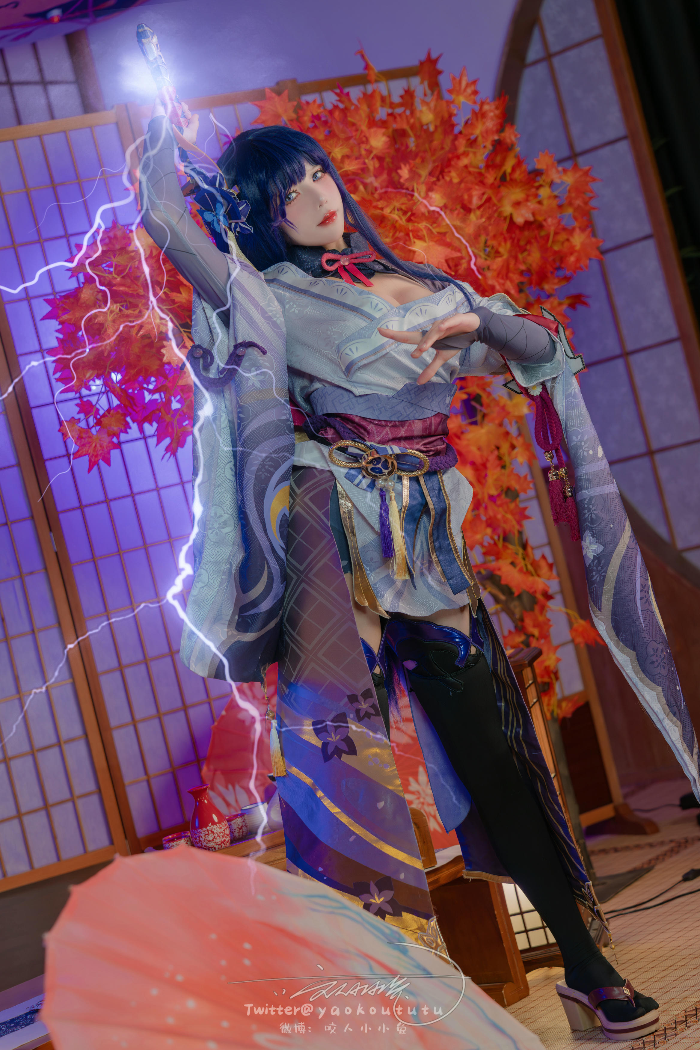 黏黏团子兔 NO.144 咬人小小兔(咬一口兔娘) 2403月作品 原神雷电将军 [76P1V-1.43G]_第1集