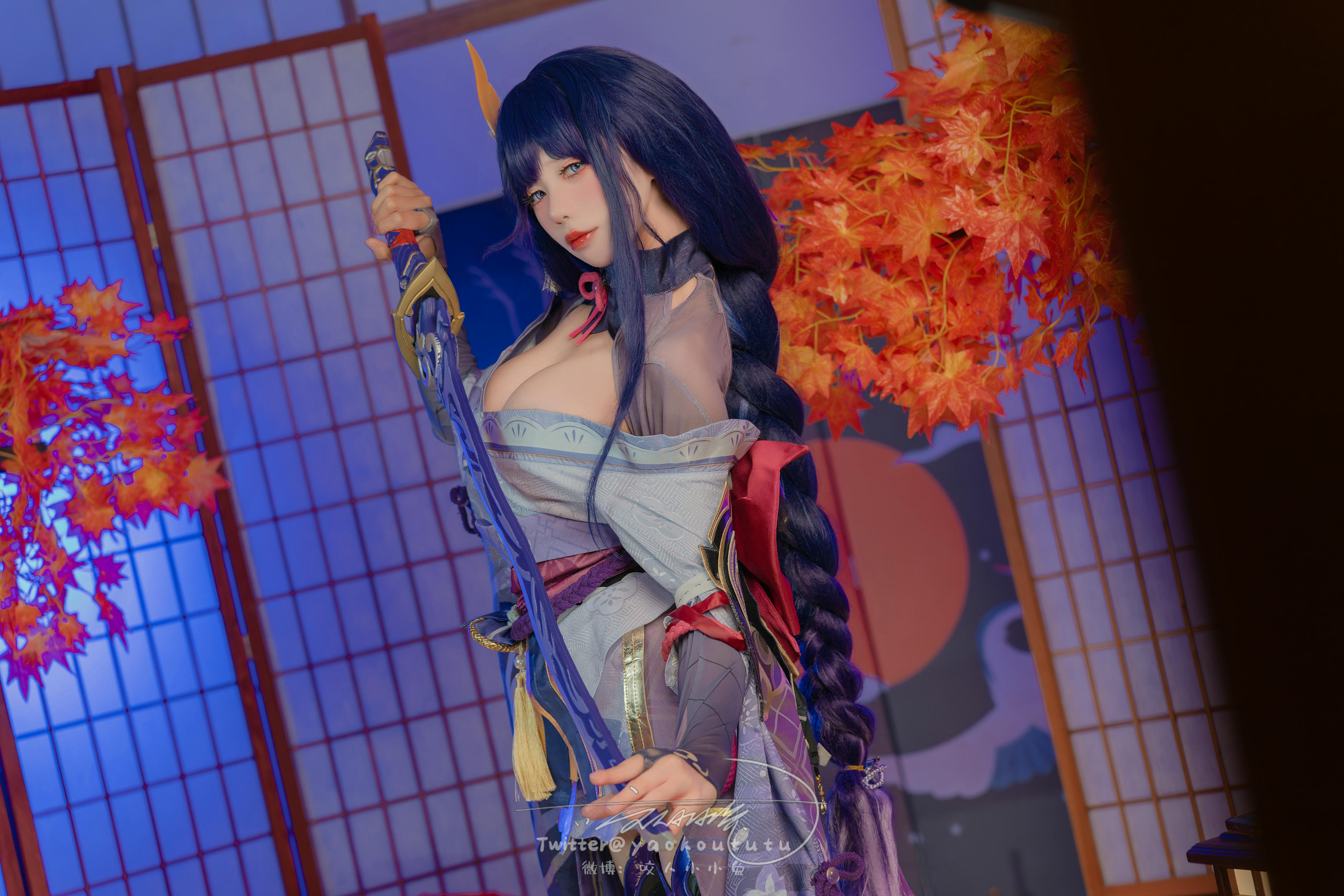 黏黏团子兔 NO.144 咬人小小兔(咬一口兔娘) 2403月作品 原神雷电将军 [76P1V-1.43G]_第1集