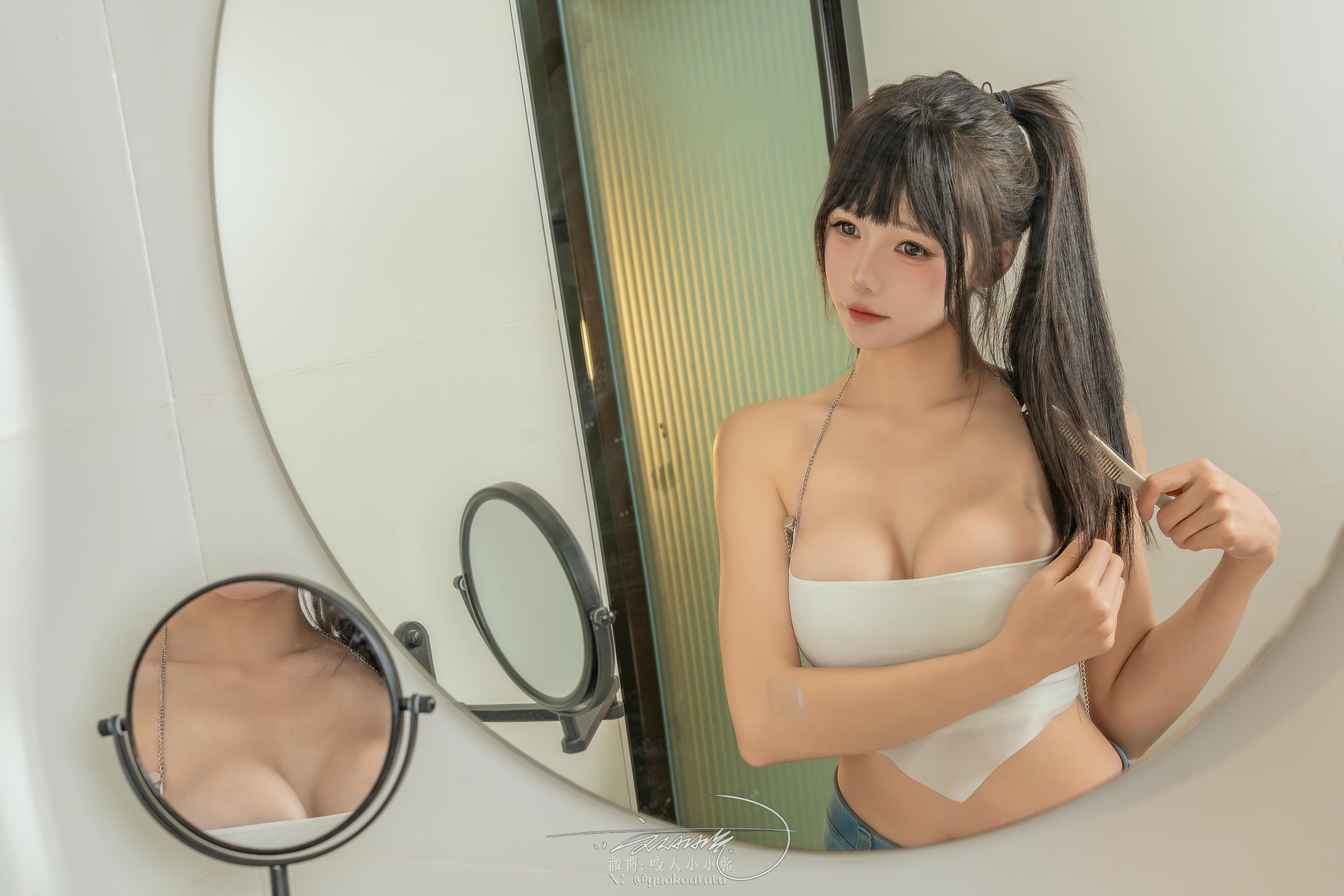 黏黏团子兔 NO.170 咬人小小兔 7月作品『自助洗衣房』怦然心动 [73P+1V 1.26GB]_第2集