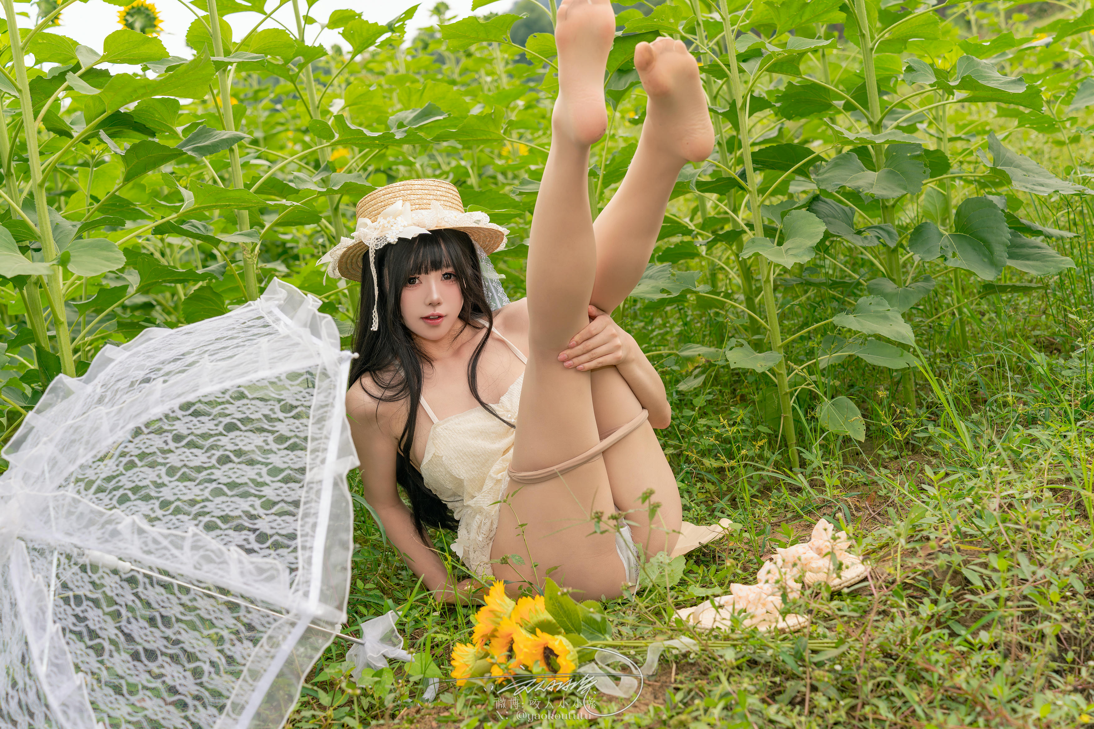 黏黏团子兔 NO.173 咬人小小兔 7月作品『夏の葵』Summertime [73P1V 1.52GB]_第3集