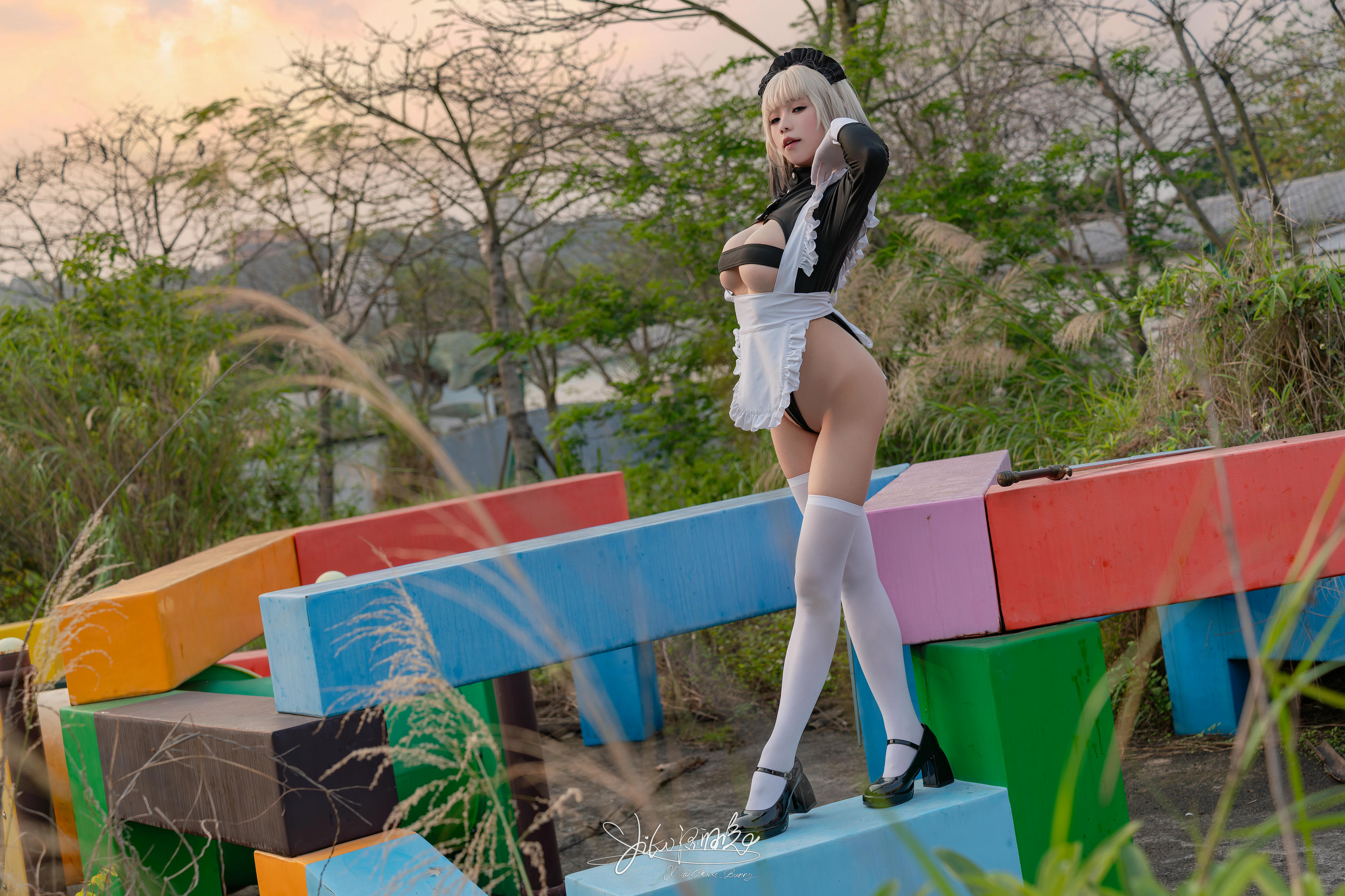 Yiko湿润兔 NO.193 24.10月作品『战斗女仆』动感光波 [76P1V 1.62GB]_第3集