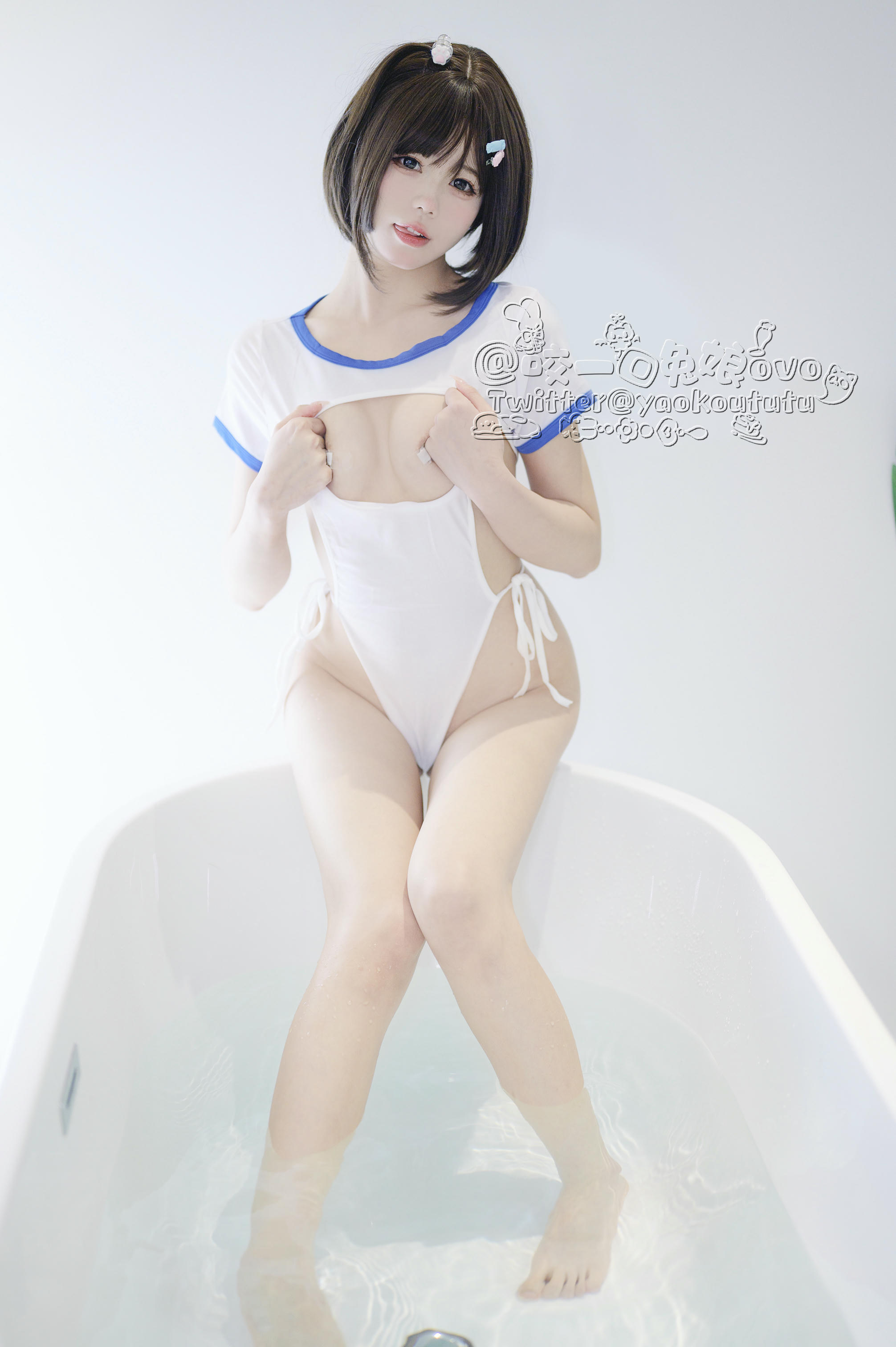 黏黏团子兔 NO.006 纯白欲缸 [57P 482MB]_第2集