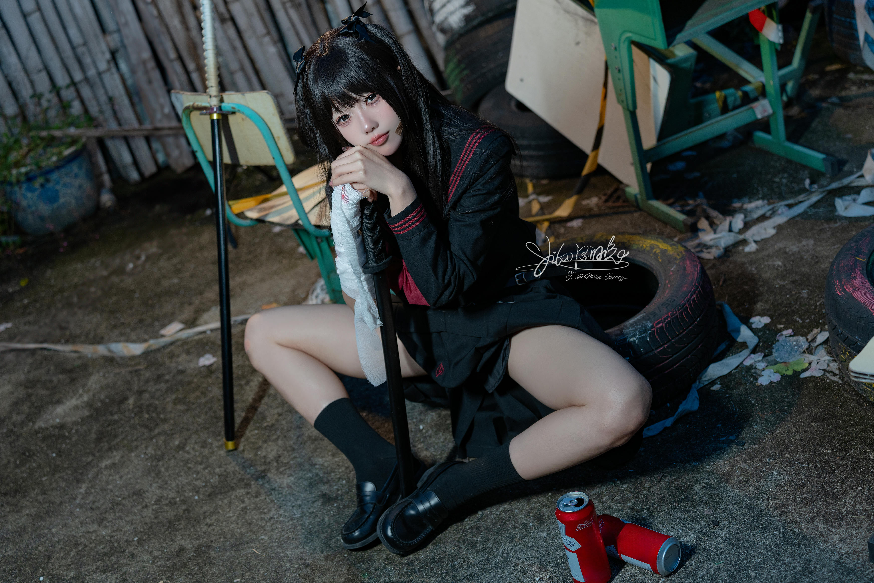 Yiko湿润兔 NO.197 24.11月作品『不良女高』短发 [73P1V 1.79GB]_第1集