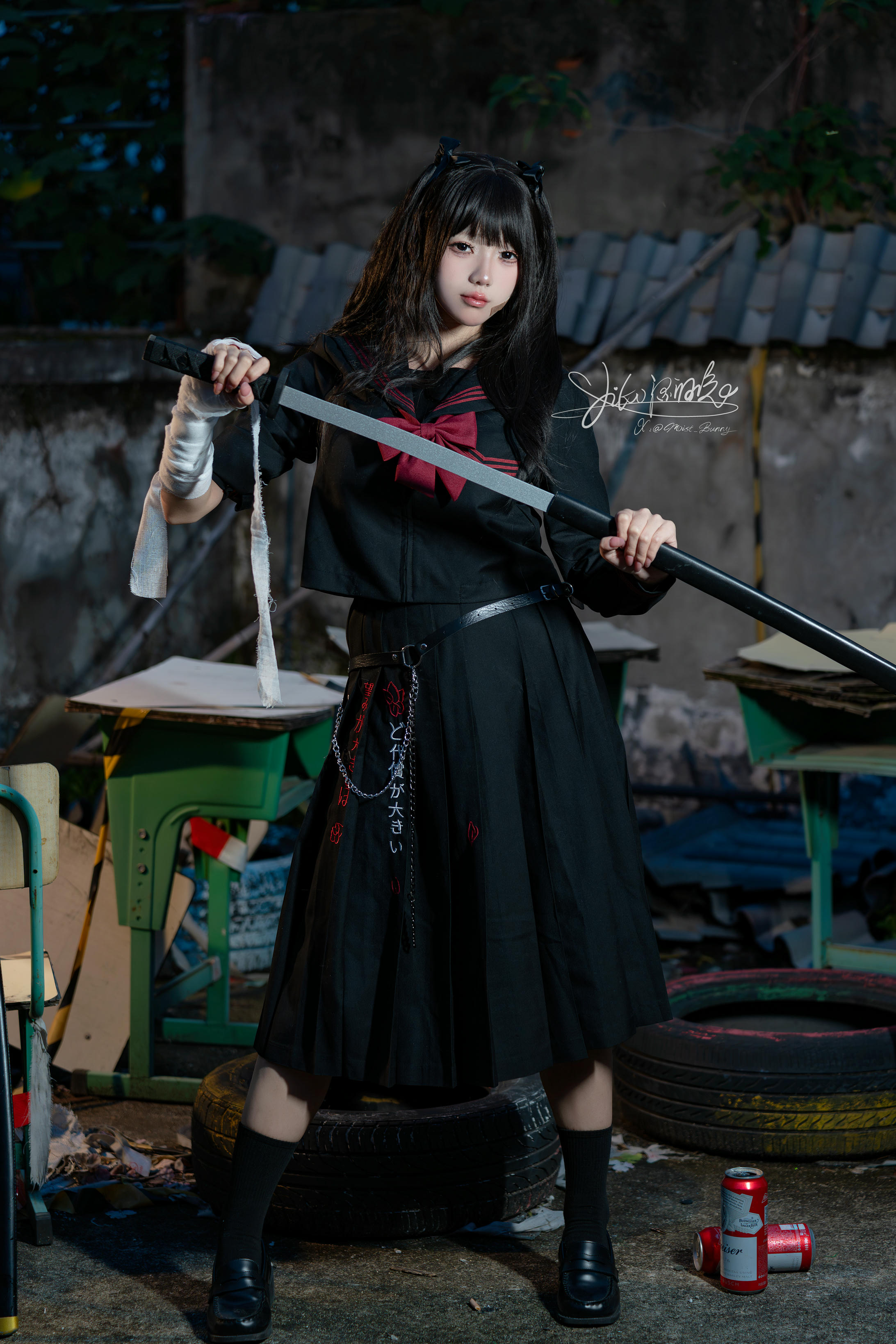 Yiko湿润兔 NO.197 24.11月作品『不良女高』短发 [73P1V 1.79GB]_第1集