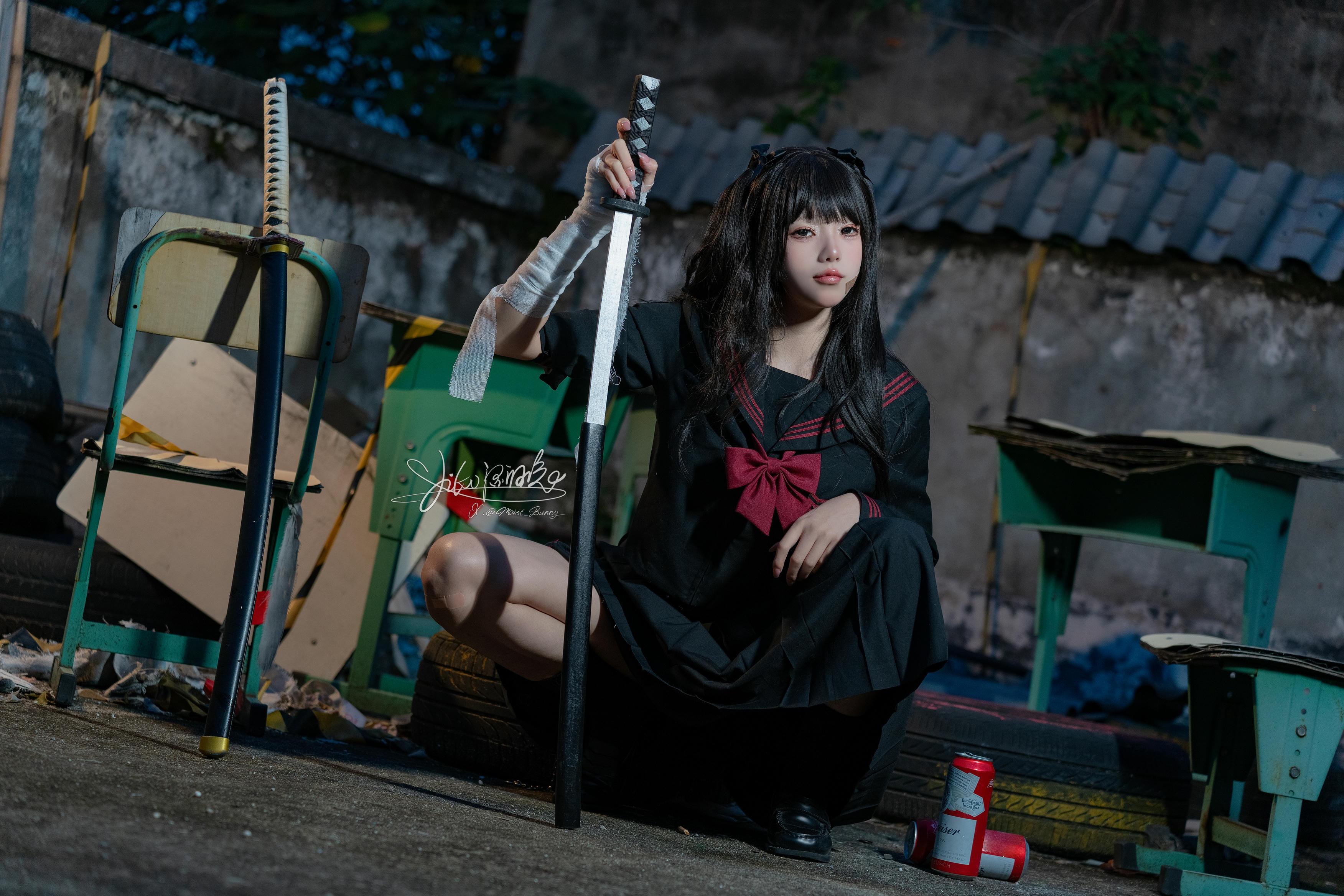 Yiko湿润兔 NO.197 24.11月作品『不良女高』短发 [73P1V 1.79GB]_第1集