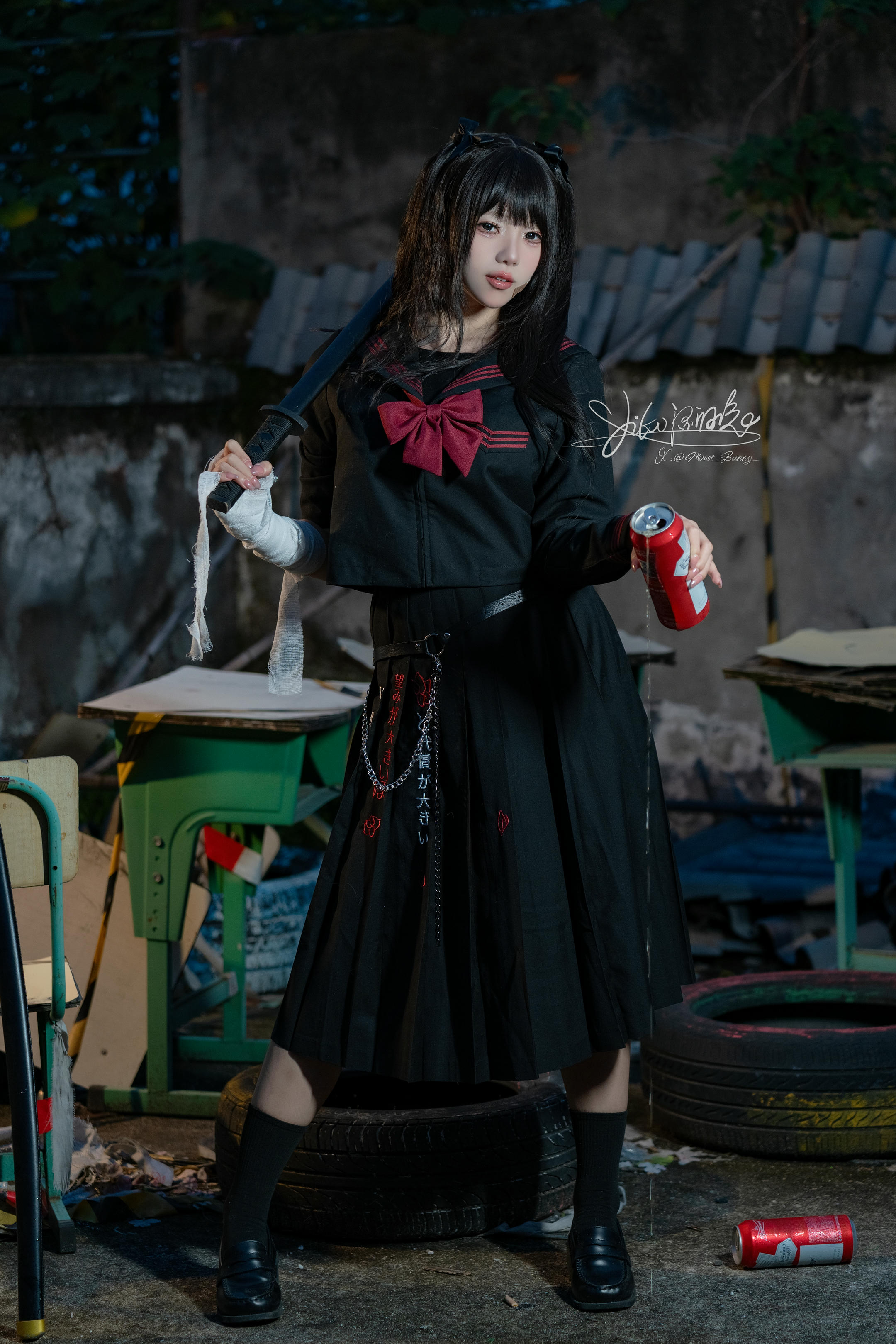 Yiko湿润兔 NO.197 24.11月作品『不良女高』短发 [73P1V 1.79GB]_第1集