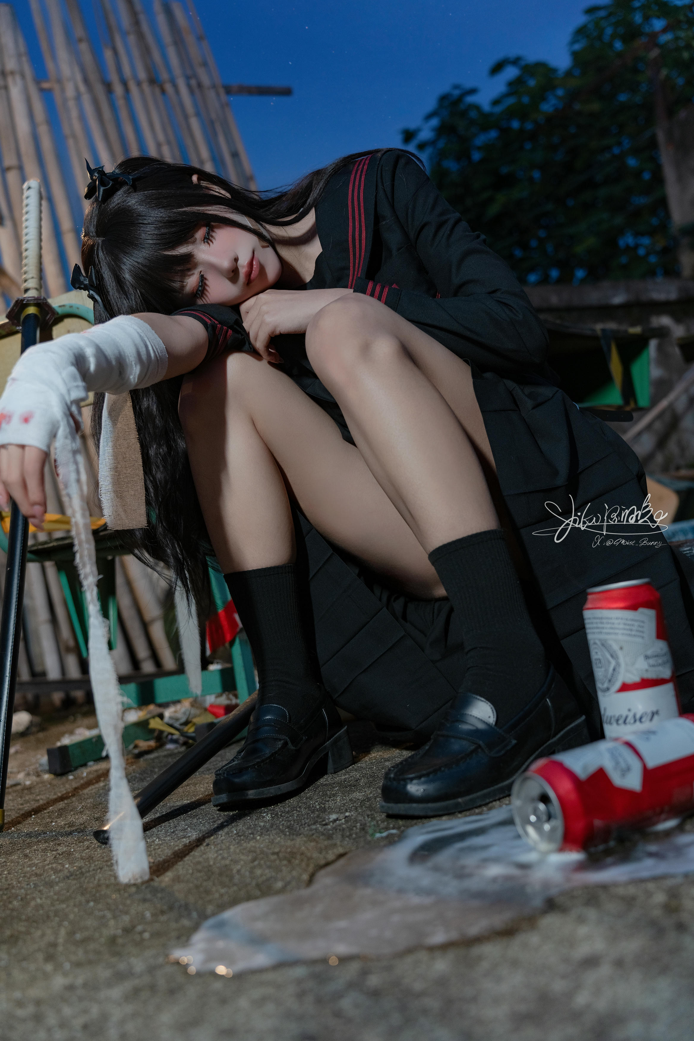 Yiko湿润兔 NO.197 24.11月作品『不良女高』短发 [73P1V 1.79GB]_第1集