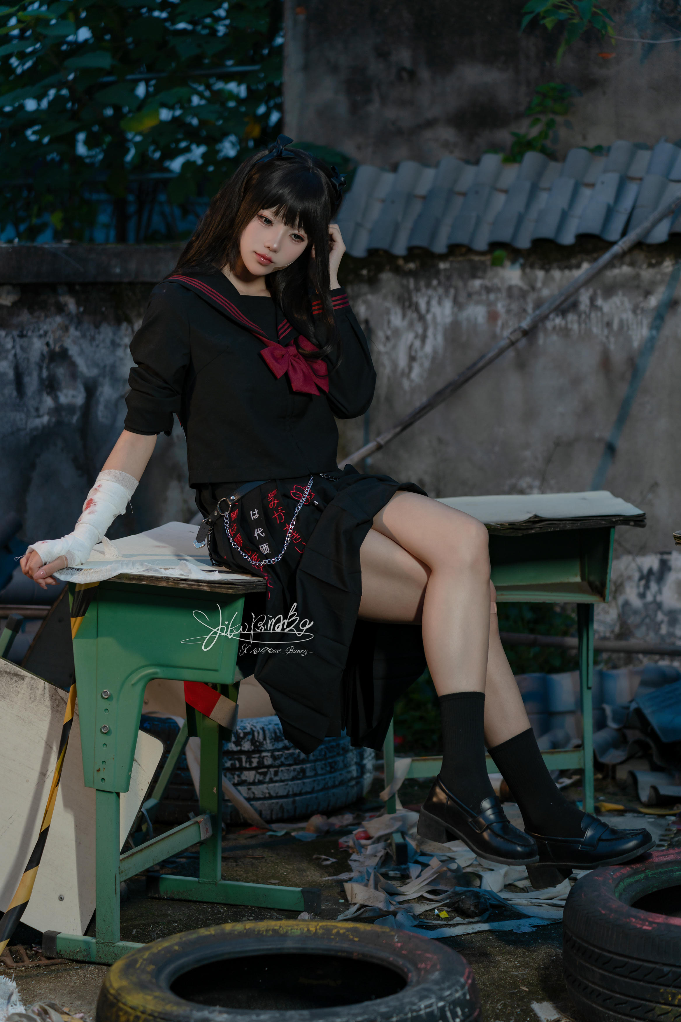 Yiko湿润兔 NO.197 24.11月作品『不良女高』短发 [73P1V 1.79GB]_第1集