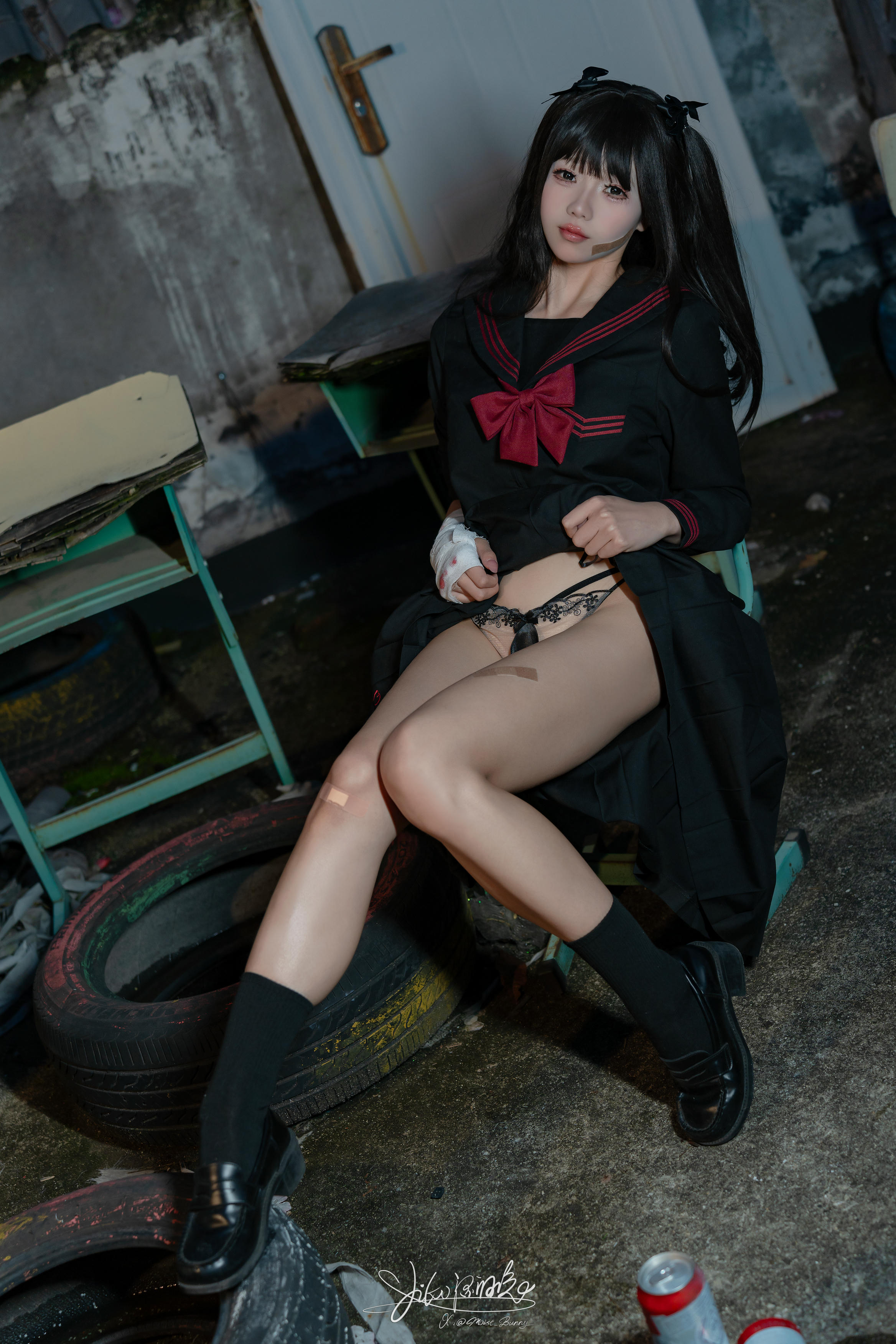 Yiko湿润兔 NO.197 24.11月作品『不良女高』短发 [73P1V 1.79GB]_第1集