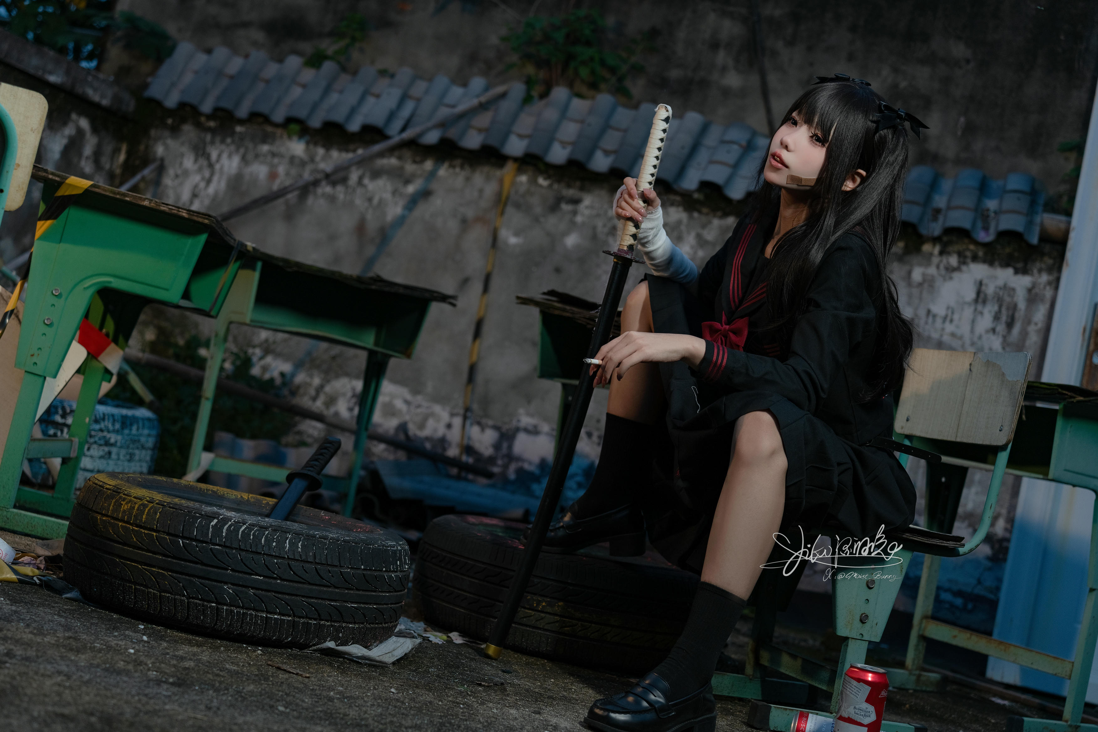 Yiko湿润兔 NO.197 24.11月作品『不良女高』短发 [73P1V 1.79GB]_第1集