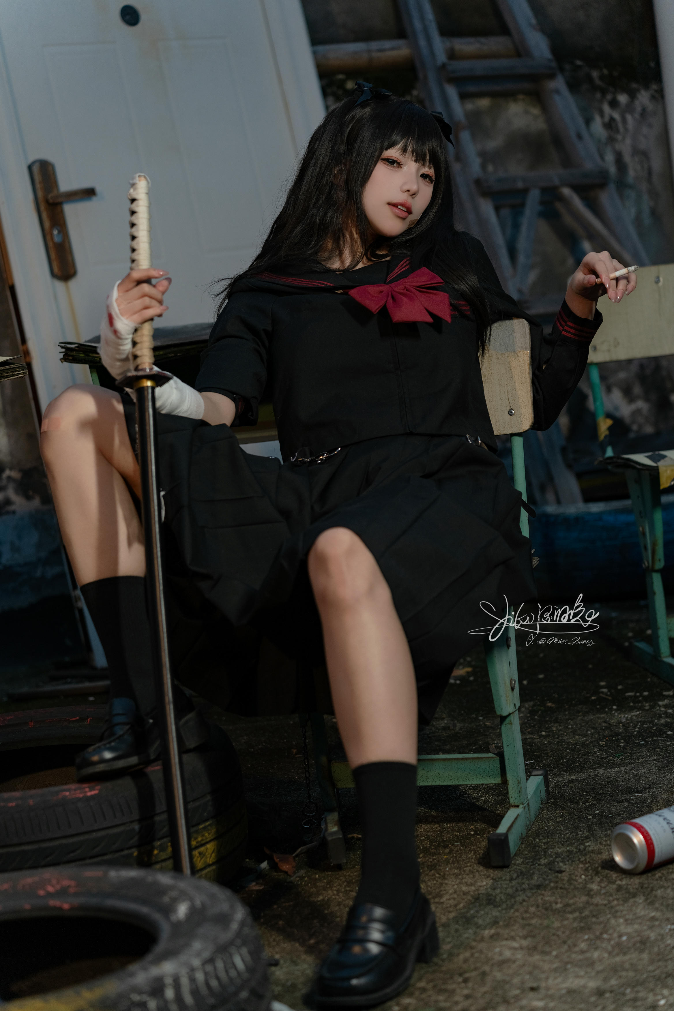 Yiko湿润兔 NO.197 24.11月作品『不良女高』短发 [73P1V 1.79GB]_第1集