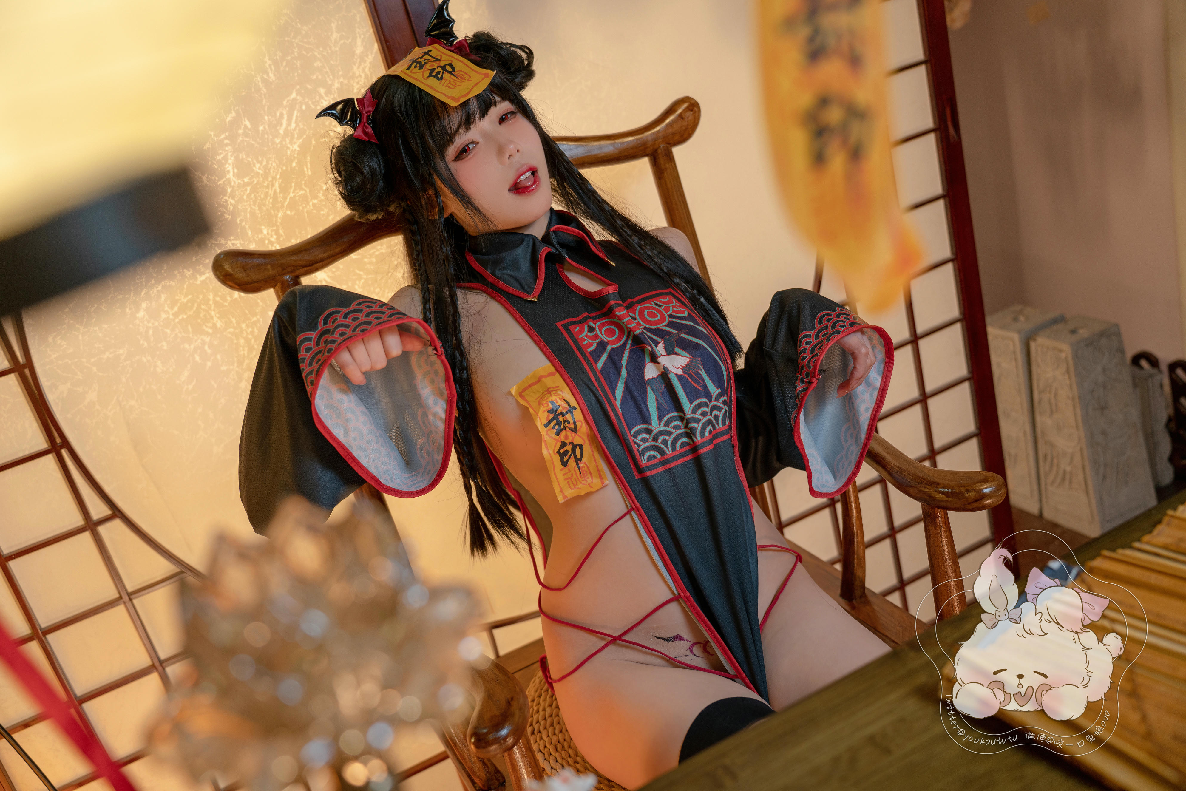 黏黏团子兔 NO.044 僵尸蹲蹲 [50P+1V 956MB]_第1集