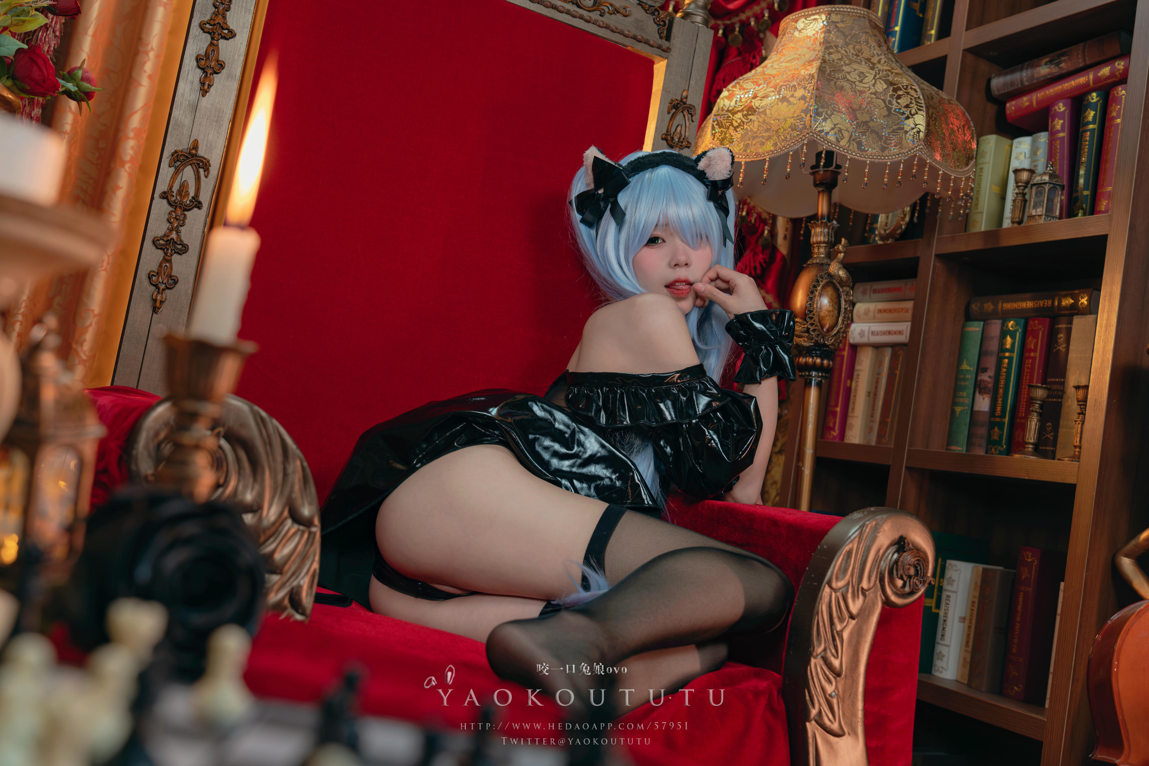 黏黏团子兔 NO.049 雅努斯喵喵 [50P1V-964MB]_第1集