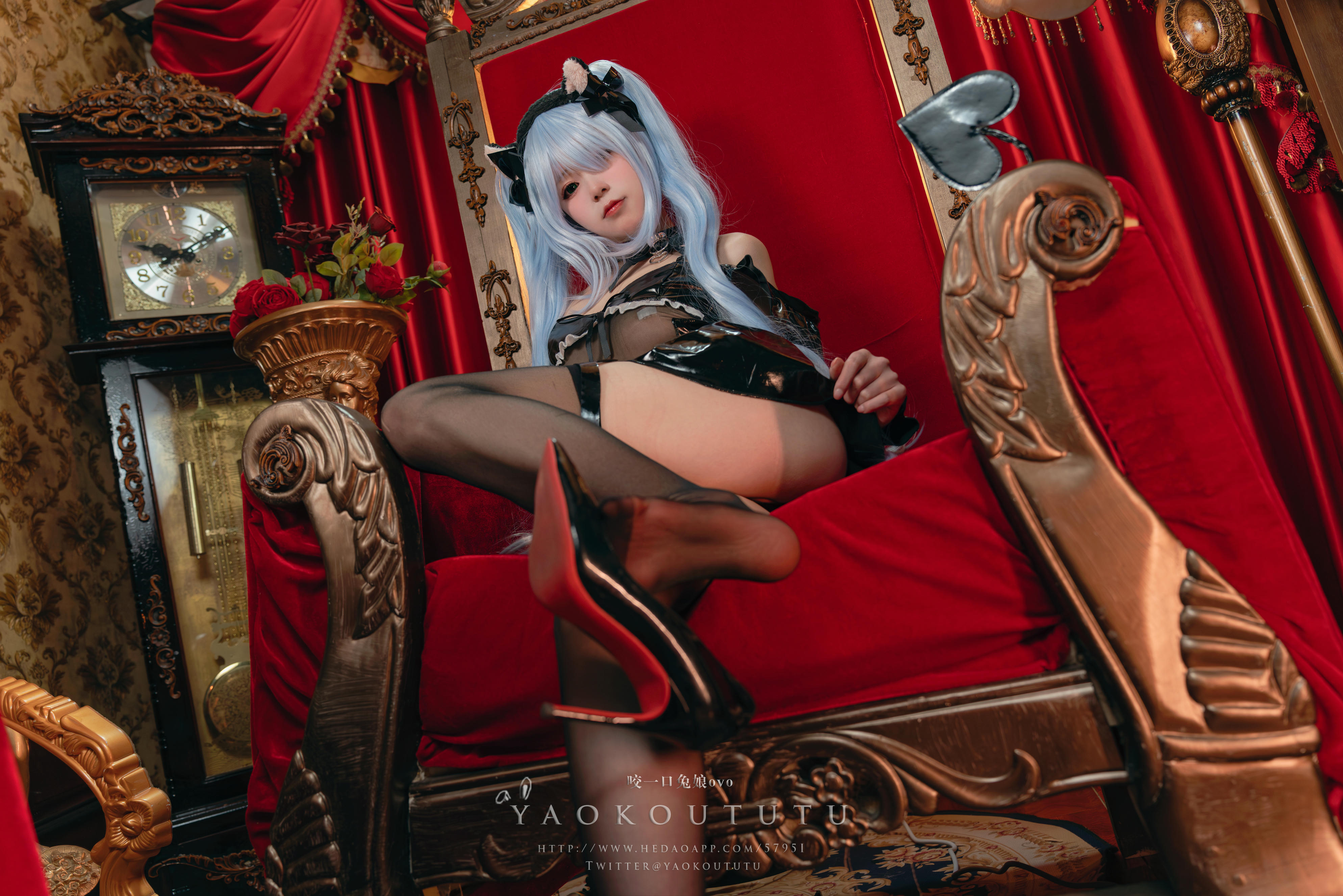 黏黏团子兔 NO.049 雅努斯喵喵 [50P1V-964MB]_第1集