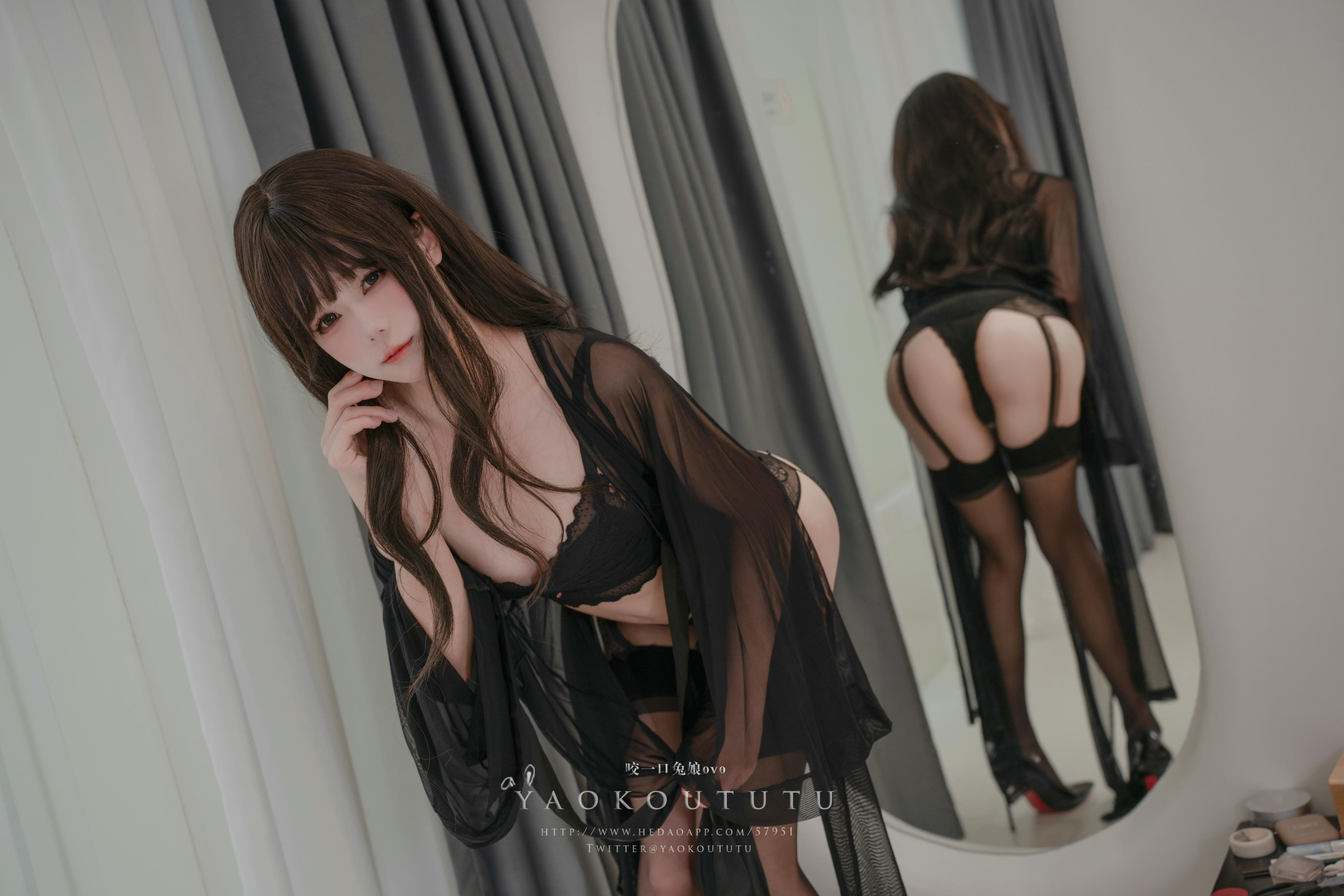 黏黏团子兔 NO.062 咬一口兔娘ovo 六月订阅『微醺大姐姐』[72P+1V 1.56GB]_第1集