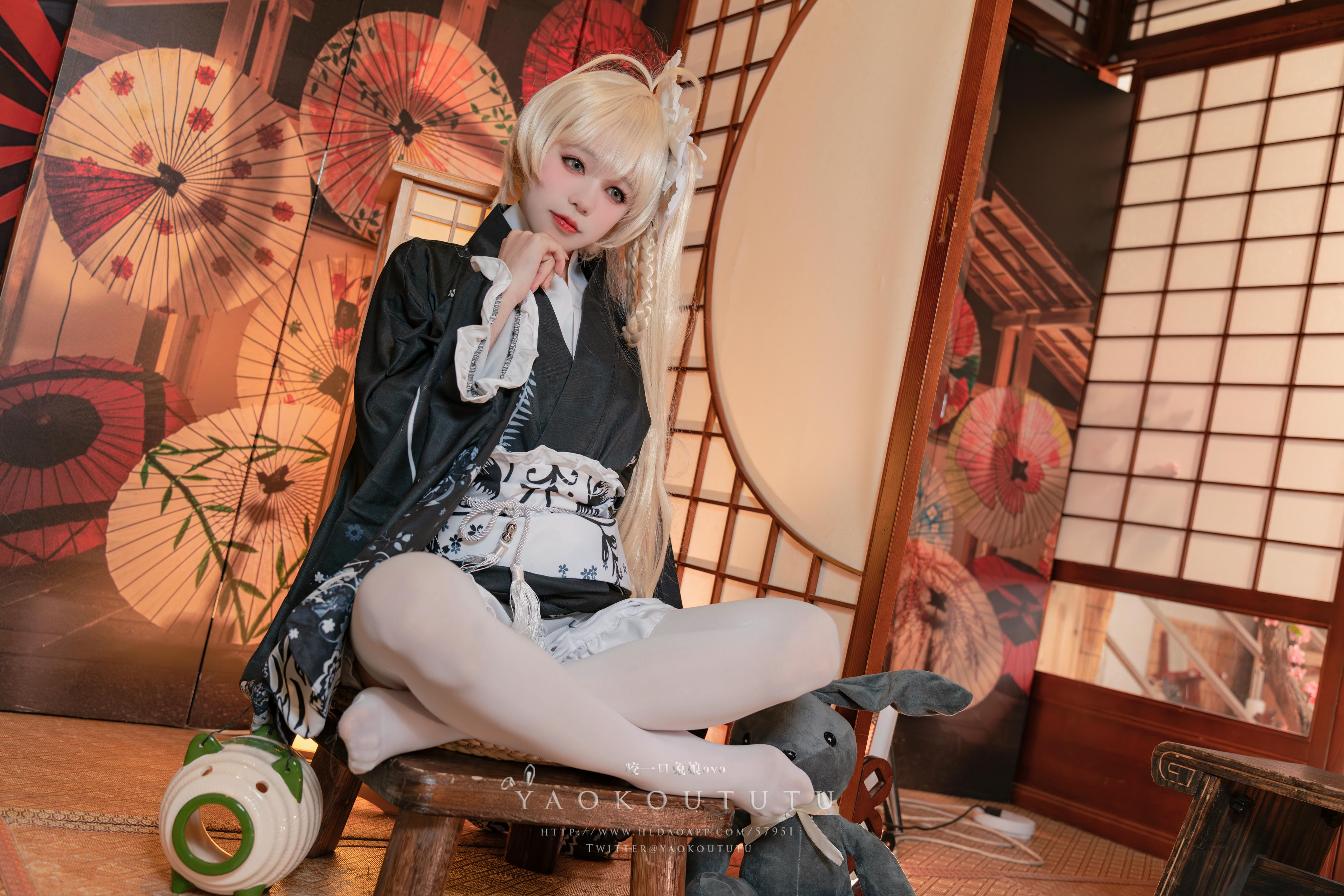 黏黏团子兔 NO.063 咬一口兔娘ovo 六月T3特典『穹妹浴衣 游园惊梦』[42P1V 774MB]_第1集