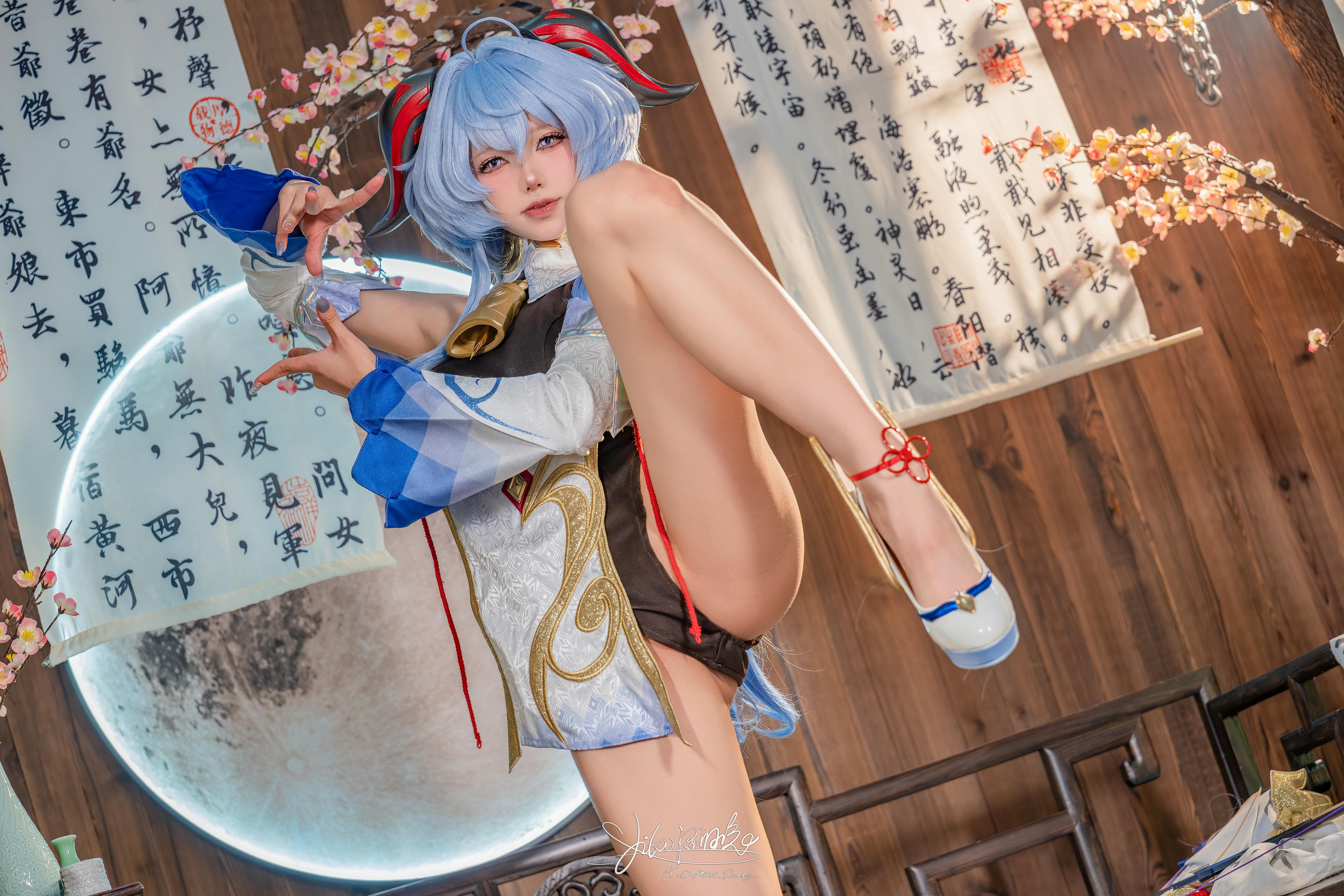 Yiko湿润兔 NO.200 24.11月作品『循循守月-甘雨』洛春赋 [76P1V 1.92GB]_第2集