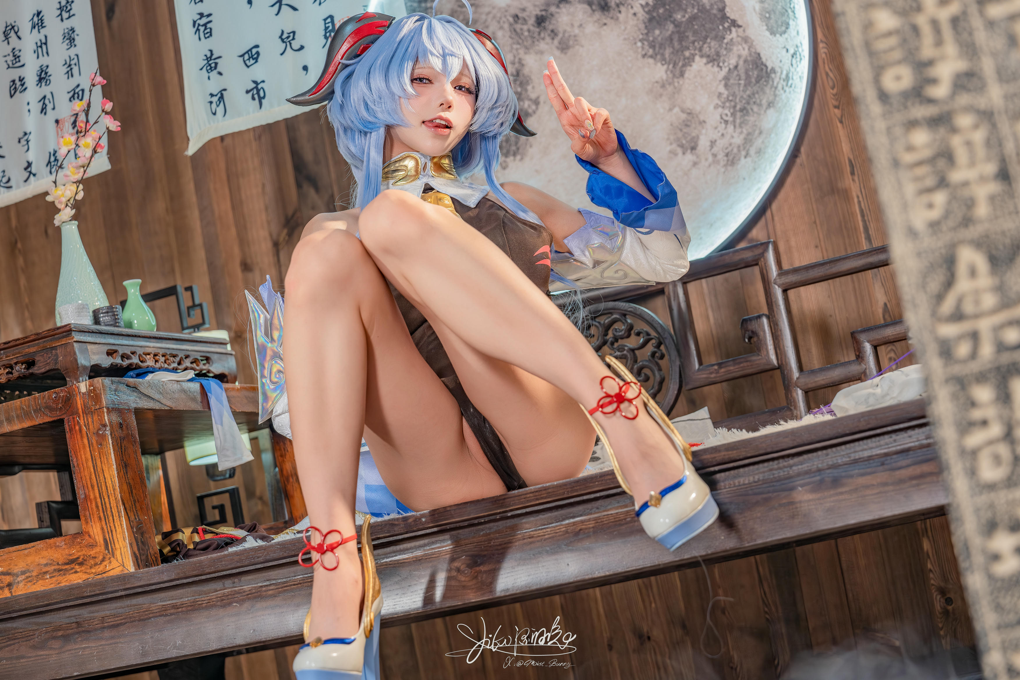 Yiko湿润兔 NO.200 24.11月作品『循循守月-甘雨』洛春赋 [76P1V 1.92GB]_第2集