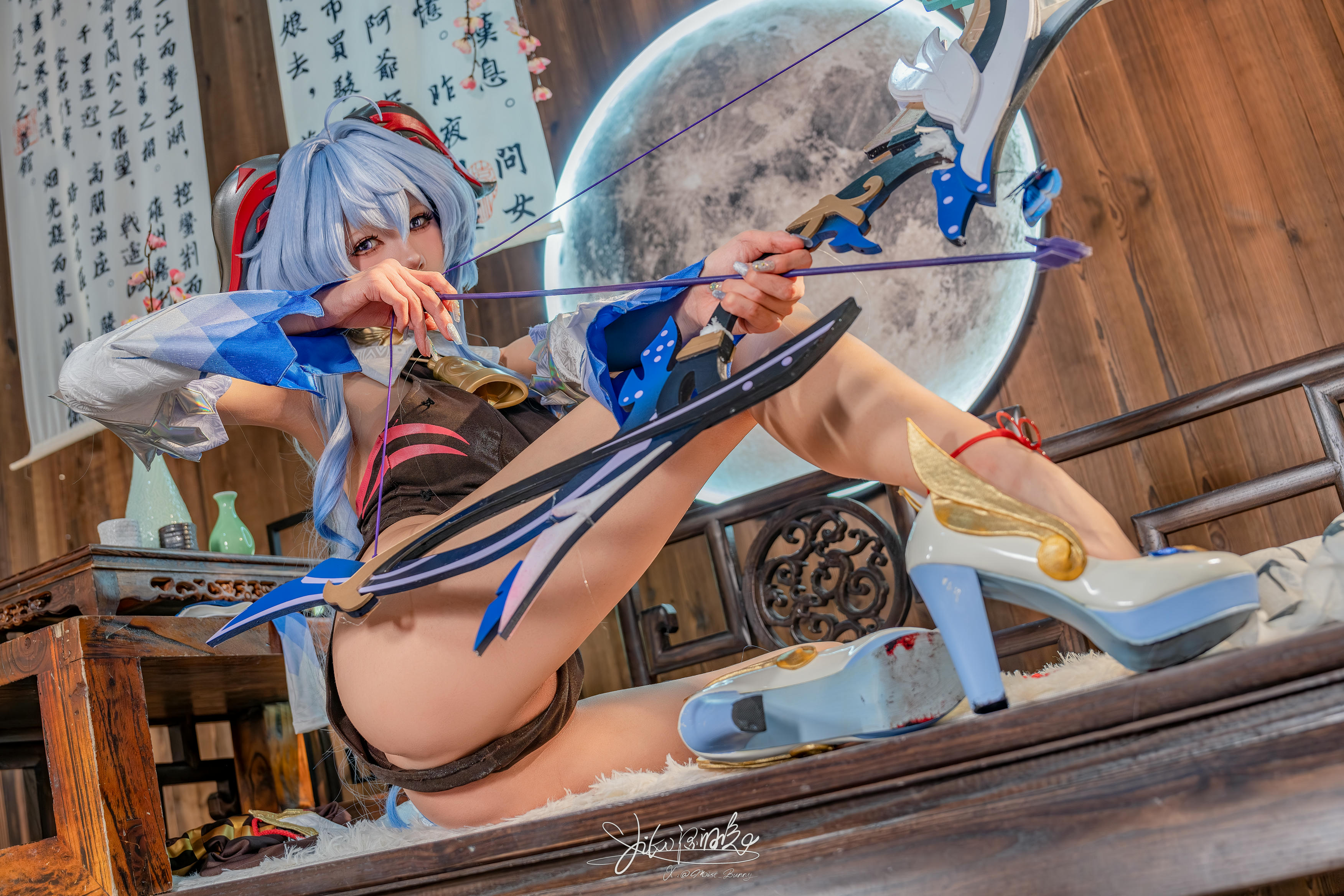 Yiko湿润兔 NO.200 24.11月作品『循循守月-甘雨』洛春赋 [76P1V 1.92GB]_第2集