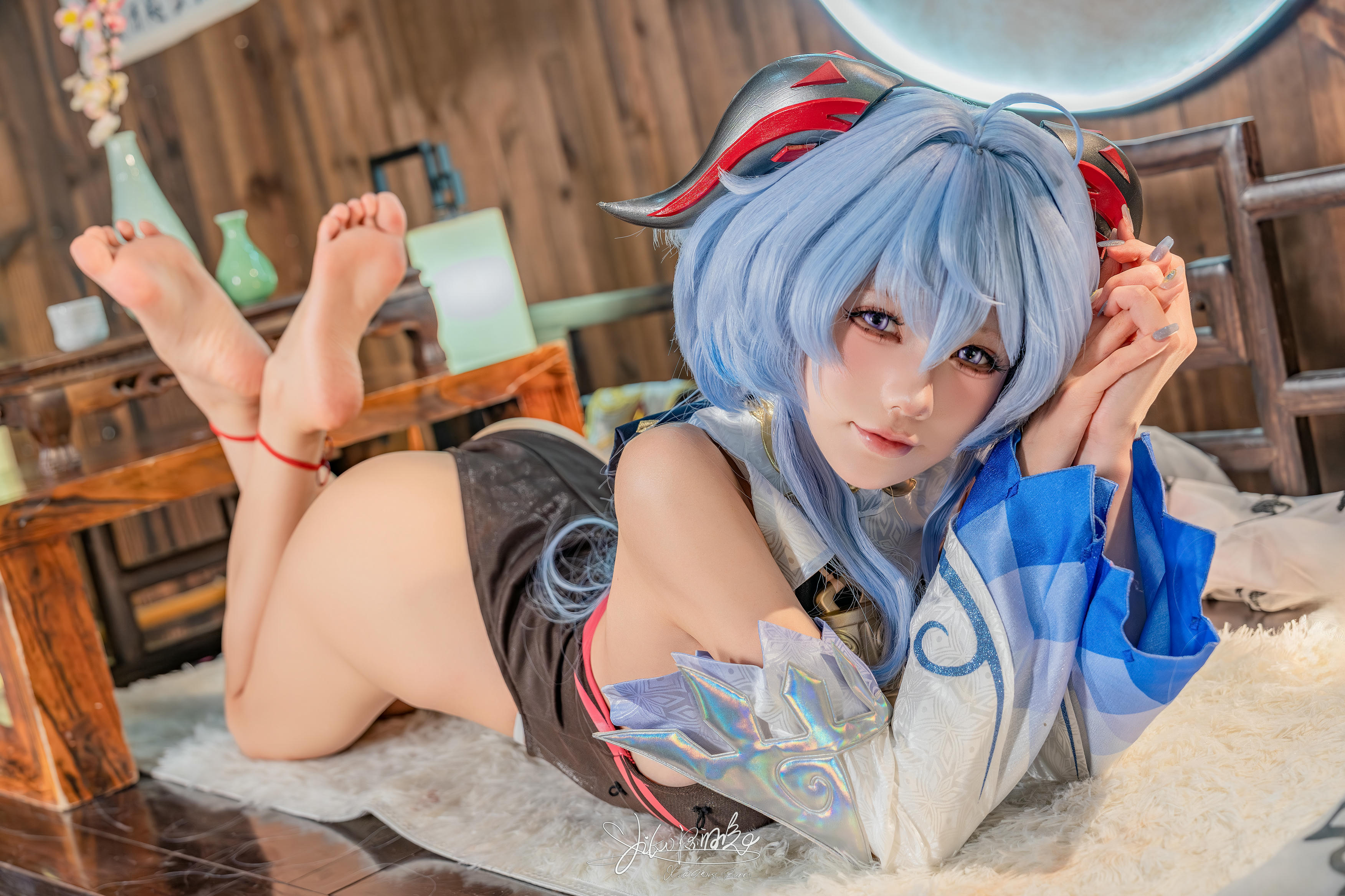 Yiko湿润兔 NO.200 24.11月作品『循循守月-甘雨』洛春赋 [76P1V 1.92GB]_第3集