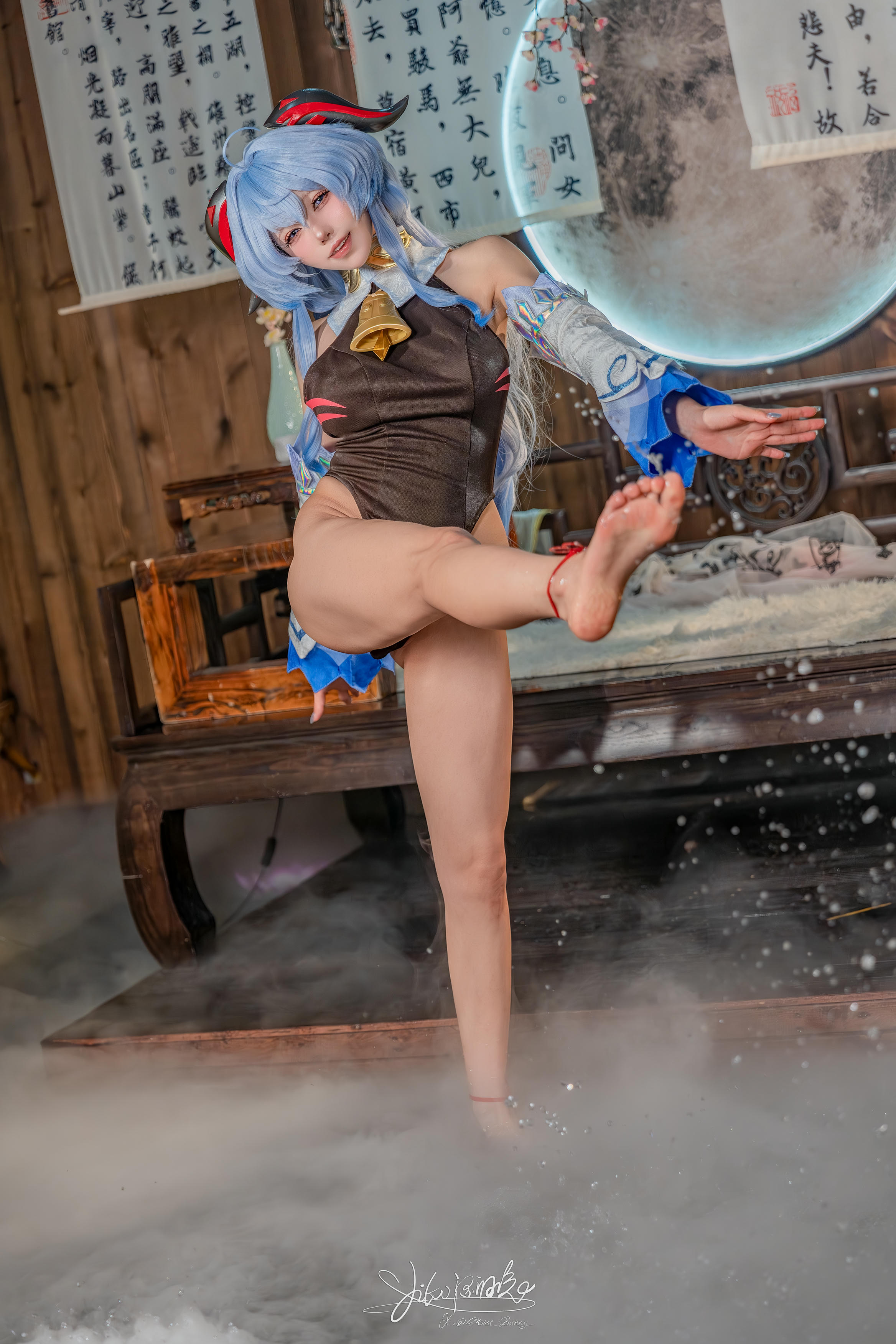 Yiko湿润兔 NO.200 24.11月作品『循循守月-甘雨』洛春赋 [76P1V 1.92GB]_第3集