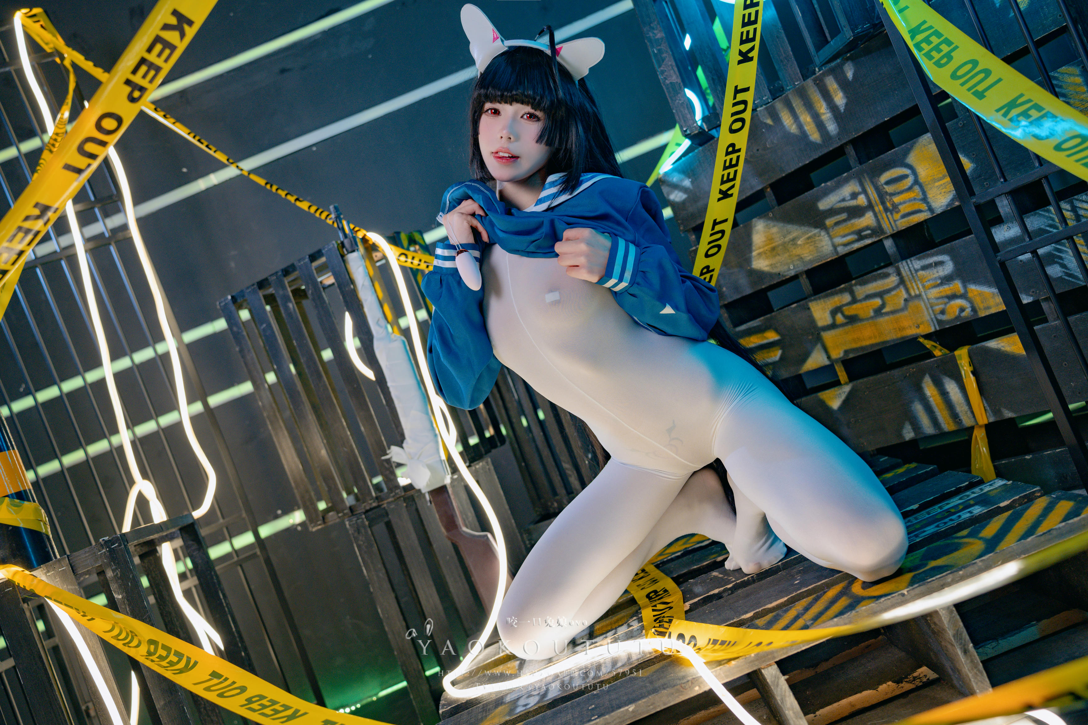 黏黏团子兔 NO.071 咬一口兔娘ovo『兔兔班车』NO.2 霞沢美游 [41P1V 713MB]_第1集