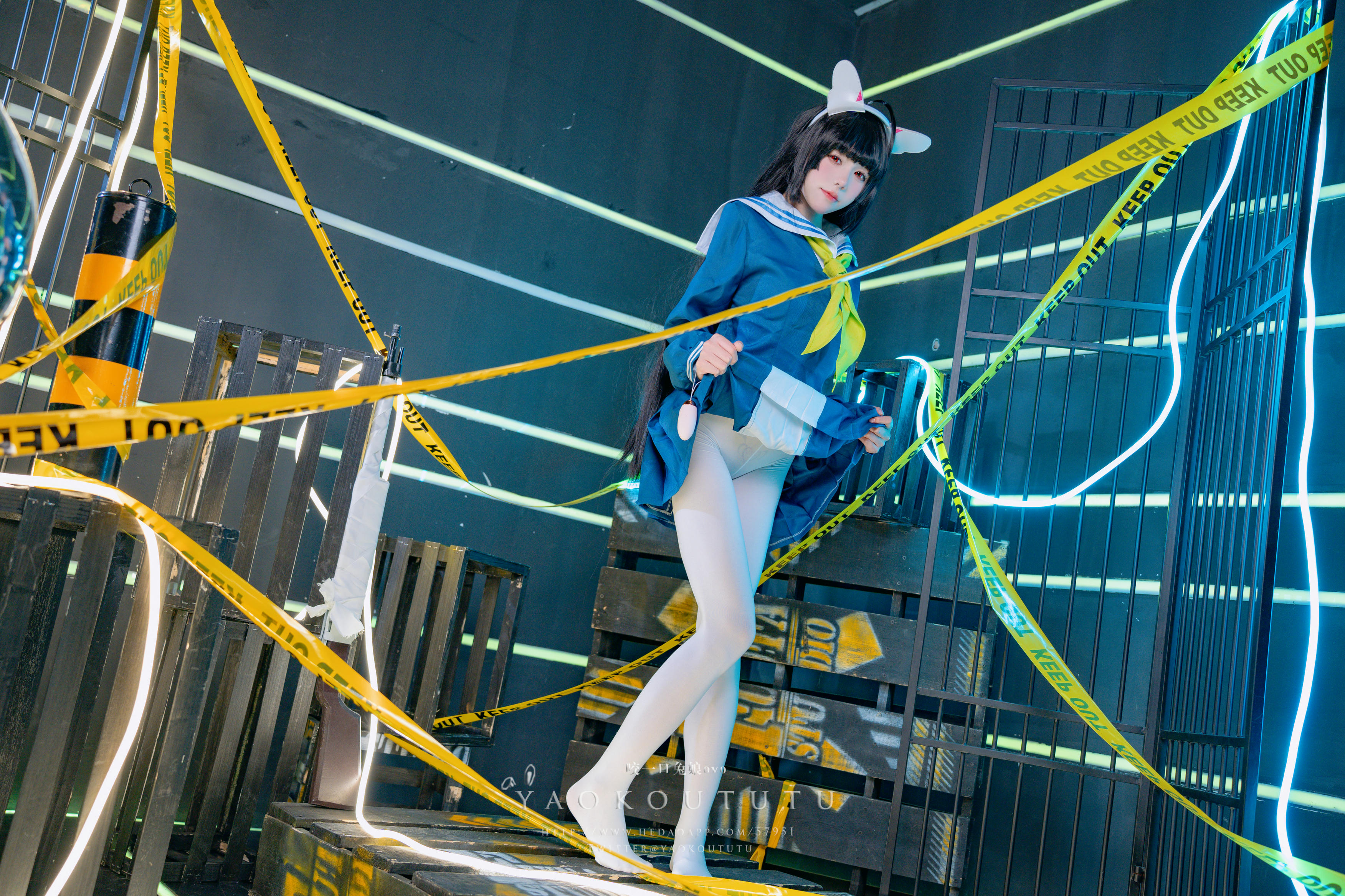 黏黏团子兔 NO.071 咬一口兔娘ovo『兔兔班车』NO.2 霞沢美游 [41P1V 713MB]_第1集