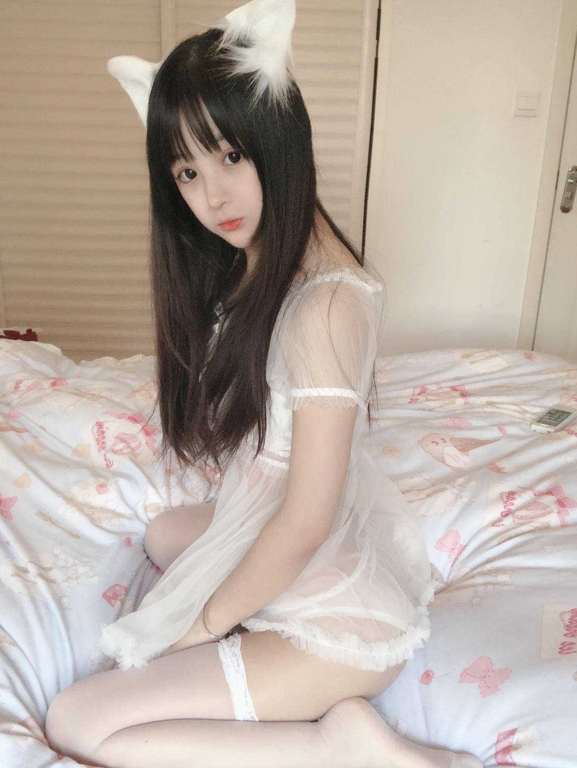 樱井宁宁-桜井宁宁 NO.023 小白猫 蕾丝内衣 [31P-34MB]_第2集