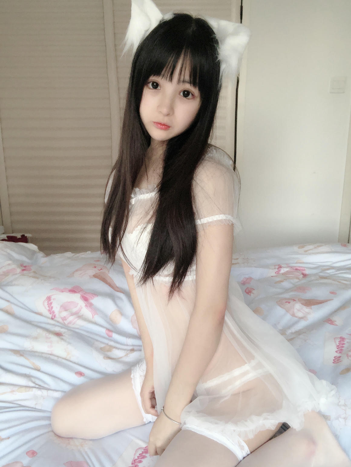 樱井宁宁-桜井宁宁 NO.023 小白猫 蕾丝内衣 [31P-34MB]_第2集